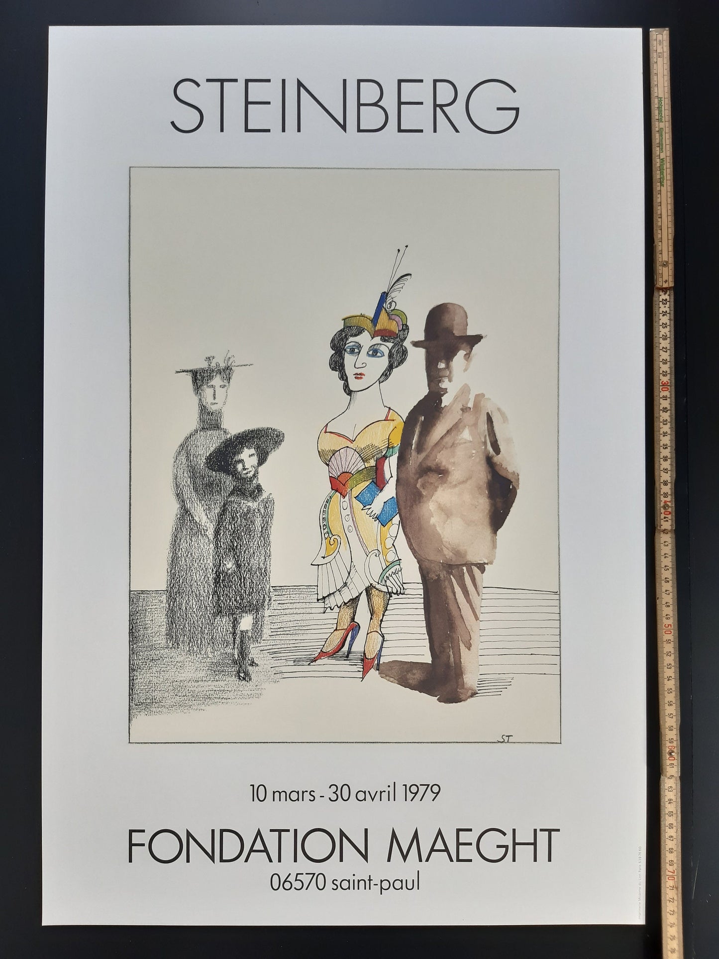 Saul Steinberg original art poster - 19.7"×29.5" (50×75cm)