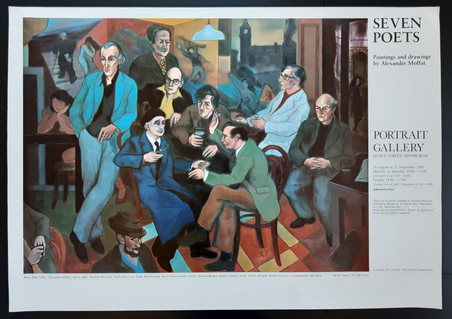Sandy Moffat original exhibition poster - 17.7"×25.2" (45×64cm)