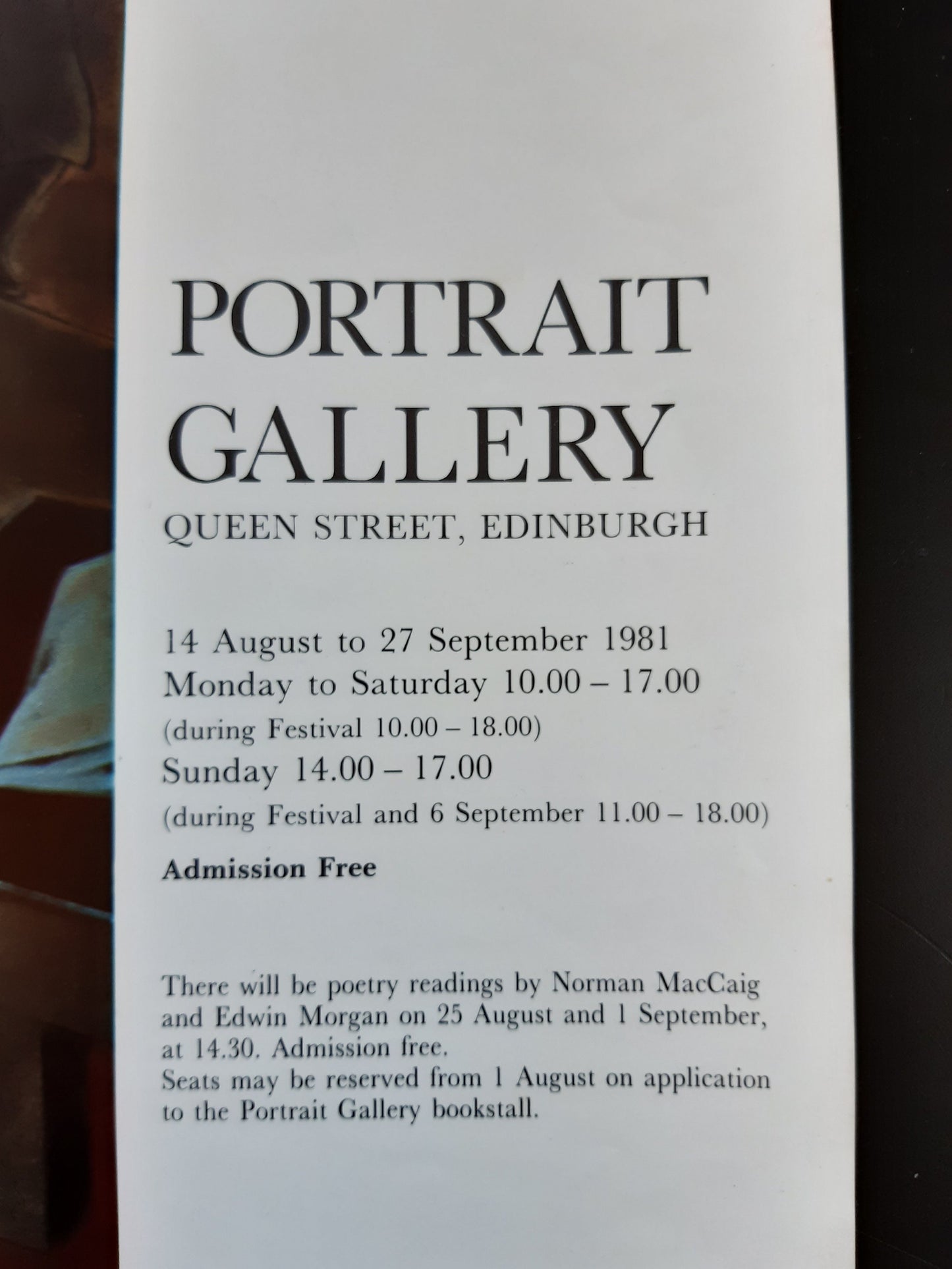 Sandy Moffat original exhibition poster - 17.7"×25.2" (45×64cm)