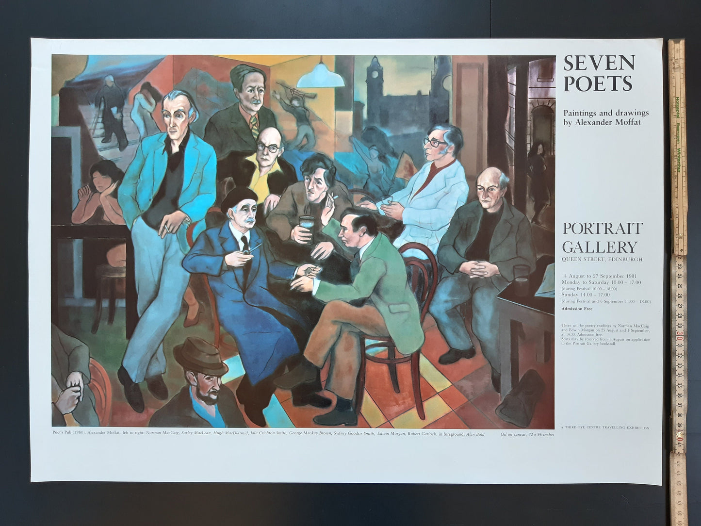 Sandy Moffat original exhibition poster - 17.7"×25.2" (45×64cm)