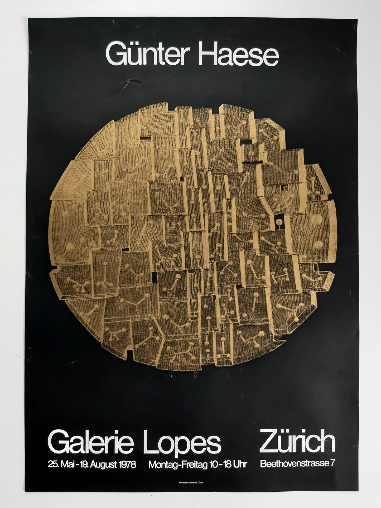 Günter Haese original art exhibition poster - 13.8"×19.7" (35×50cm)
