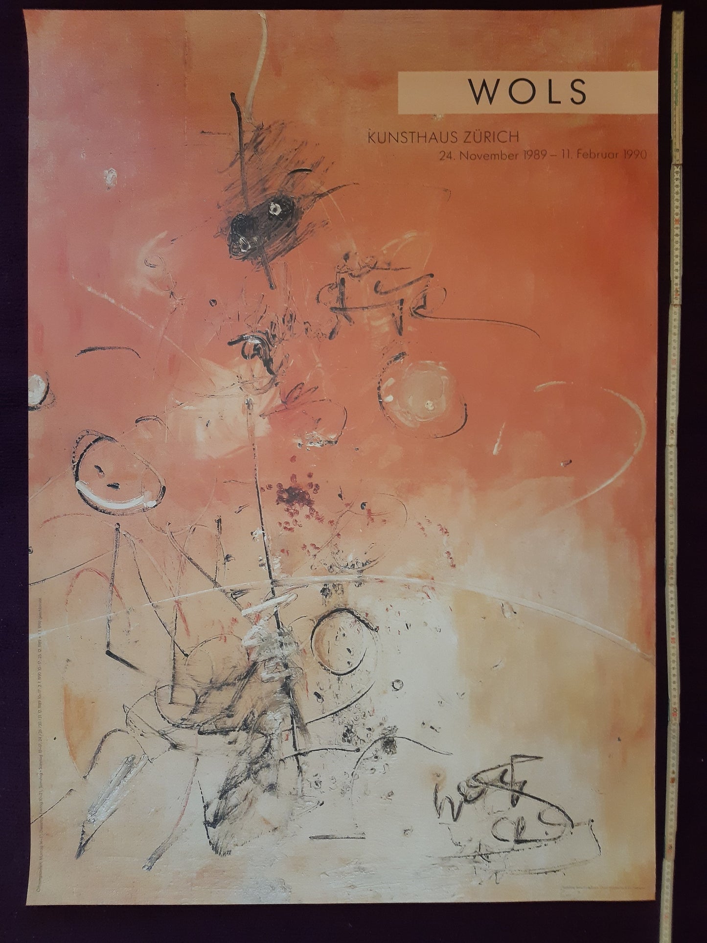 WOLS original art exhibition poster - 35.4"×50.4" (90×128cm)