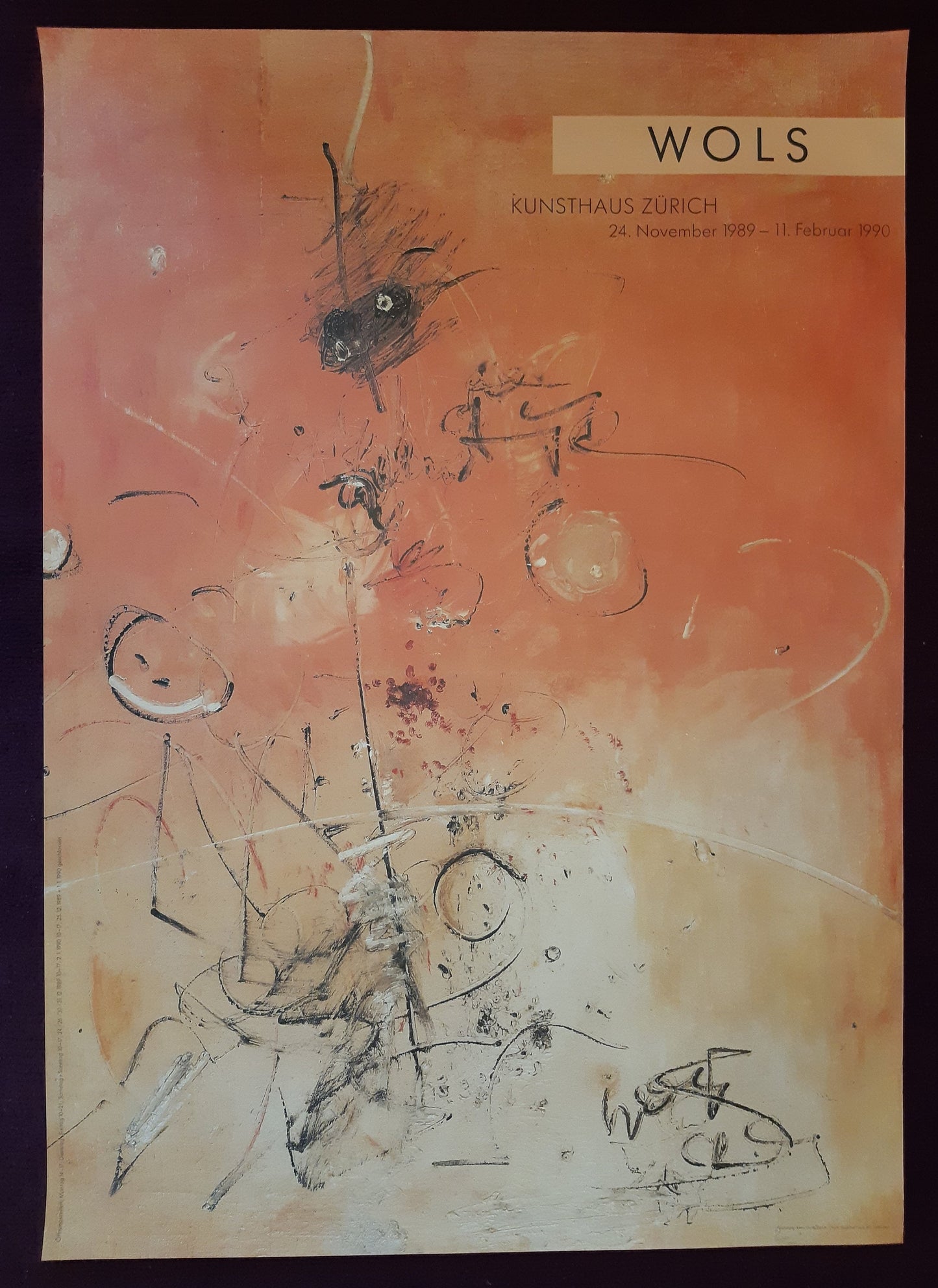 WOLS original art exhibition poster - 35.4"×50.4" (90×128cm)