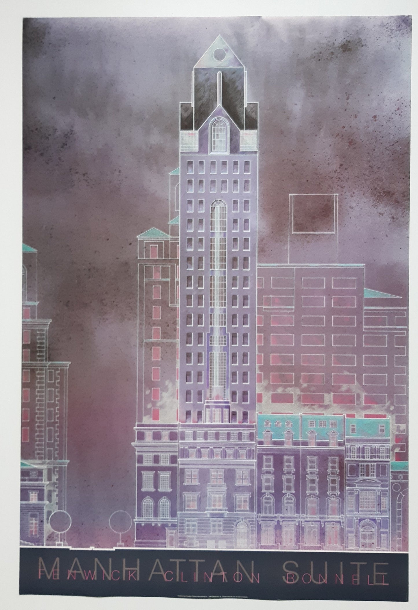 Fenwick Clinton Bonnell Manhattan Suite art poster - 24.0"×35.8" (61×91cm)