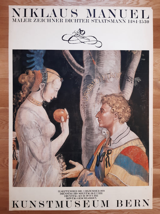 Niklaus Manuel original vintige art exhibition poster - 35.2"×50.4" (89.5×128cm)