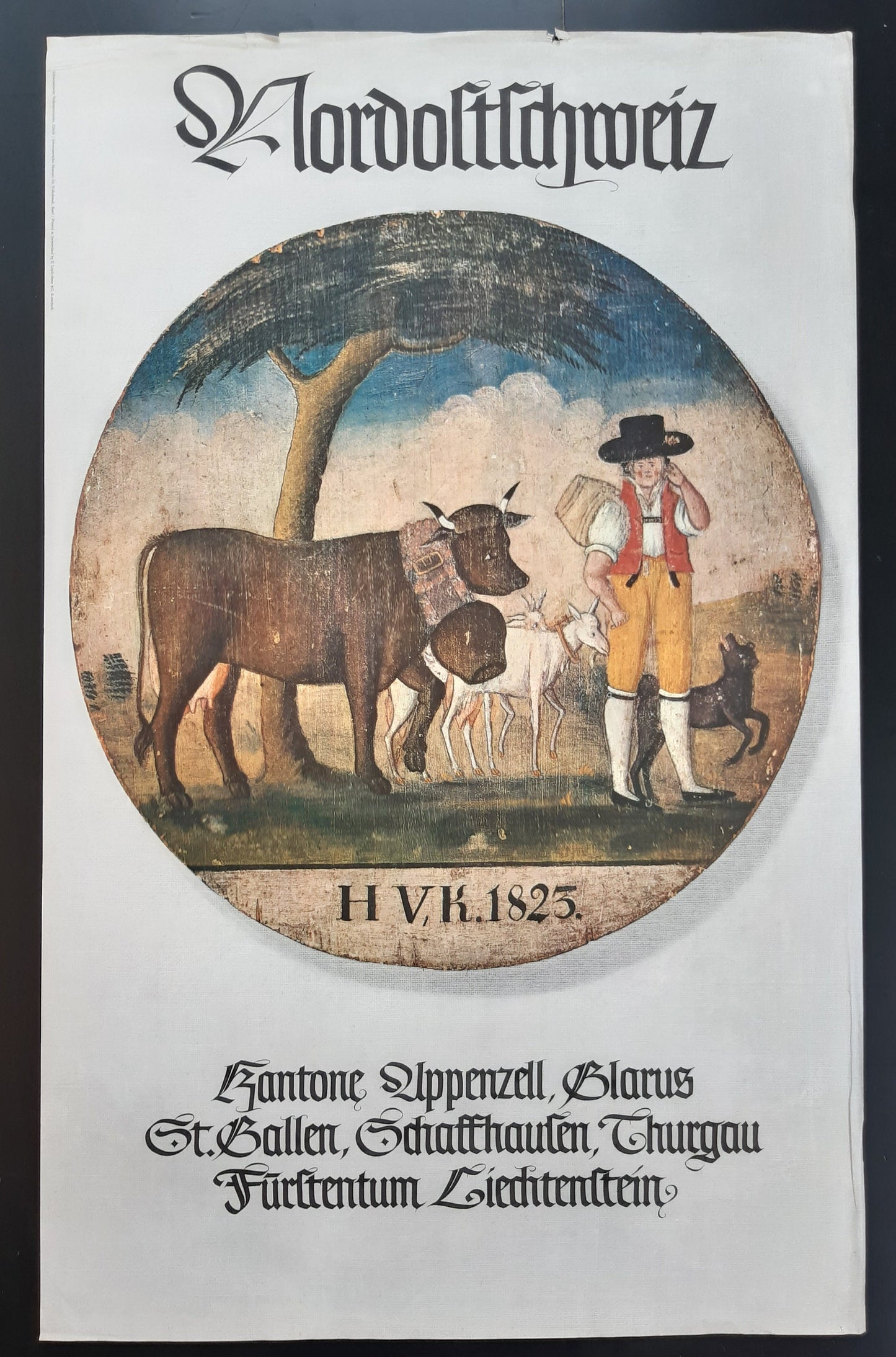 Swiss vintage travel poster rural art - 25.2"×40.2" (64×102cm)