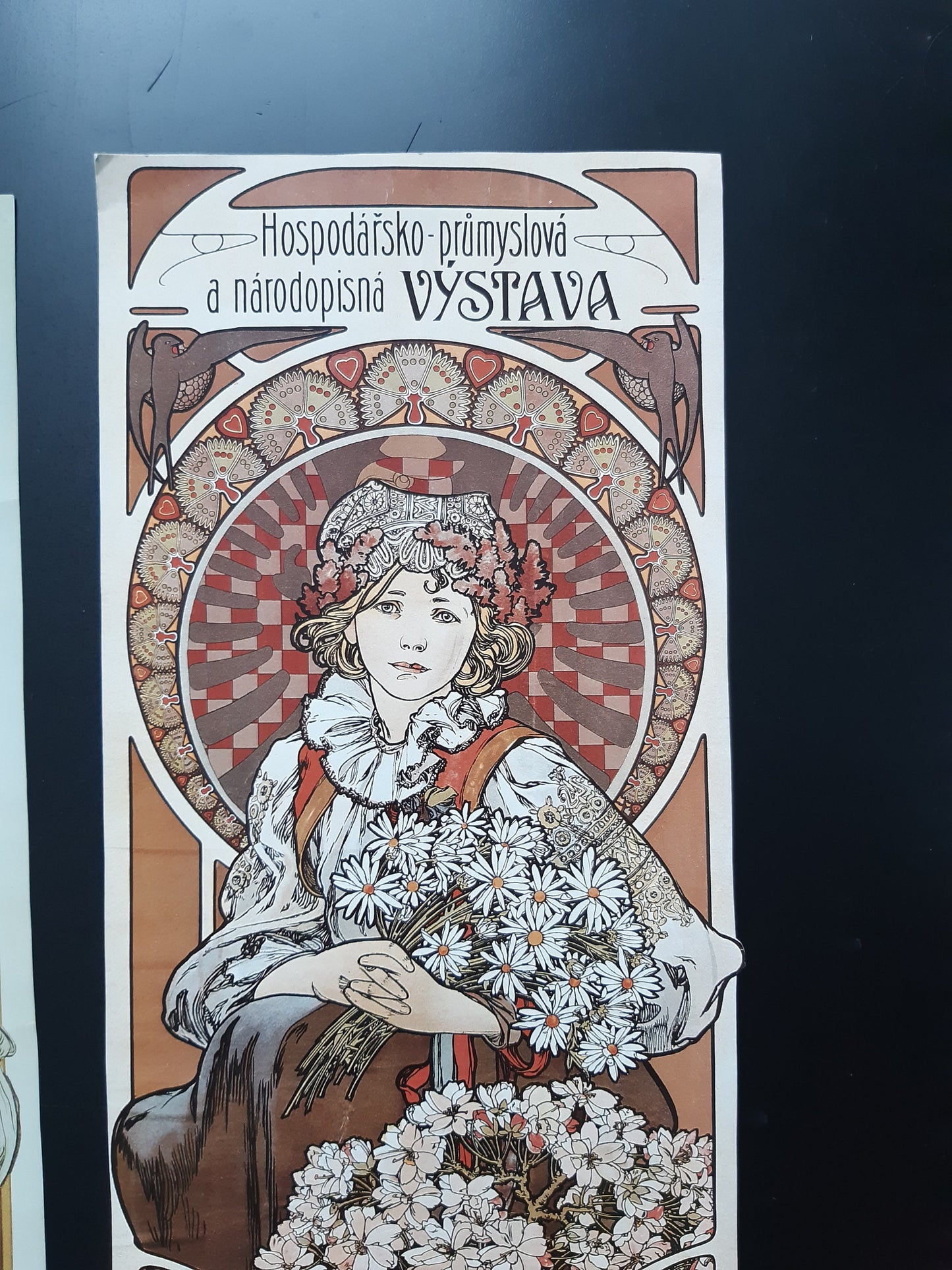 Alphonse Mucha art print lot of 4 - 7.3"×18.1" (18.5×46cm)