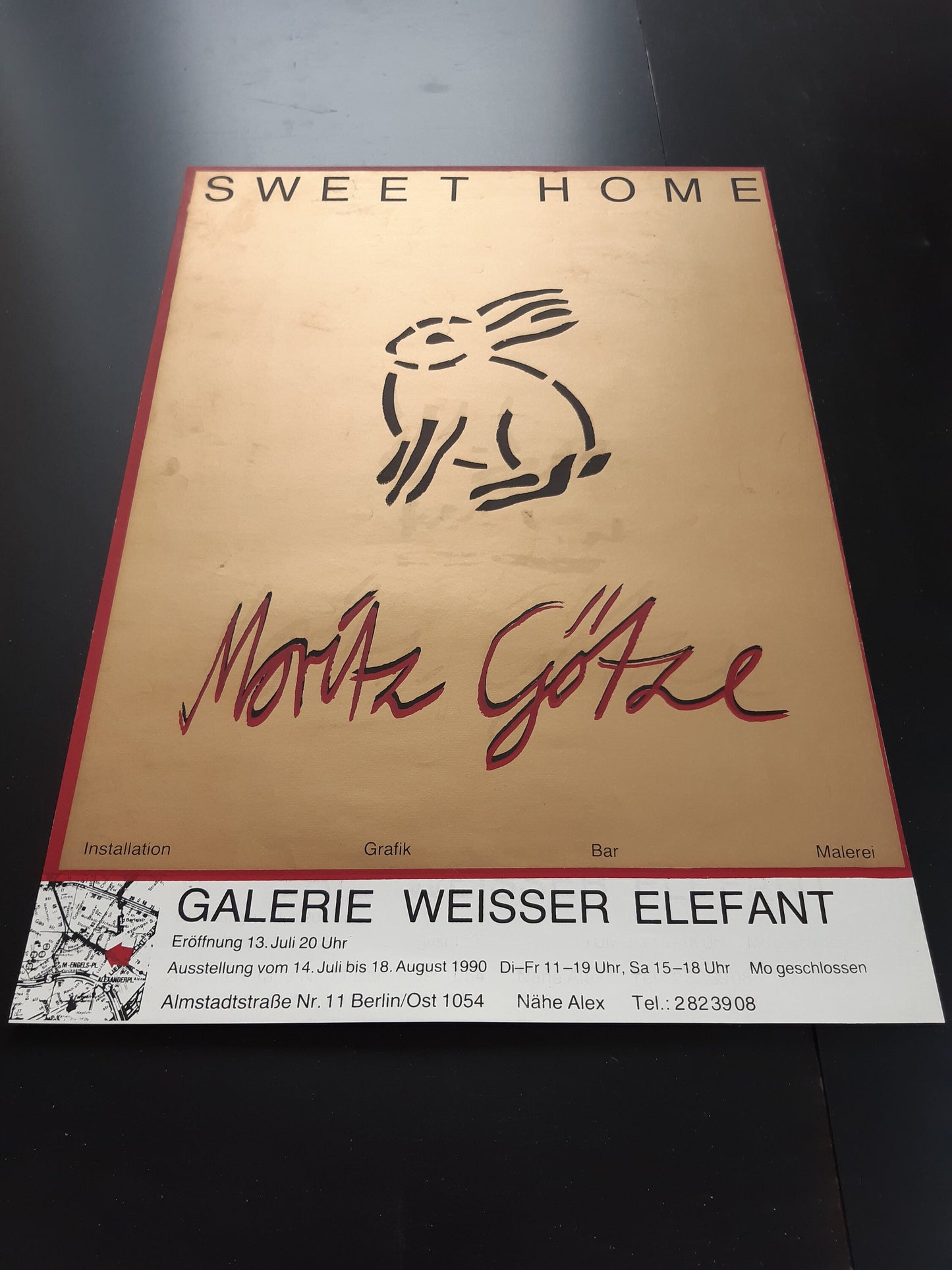 Moritz Götze original art exhibition poster - 15.6"×21.7" (39.5×55cm)