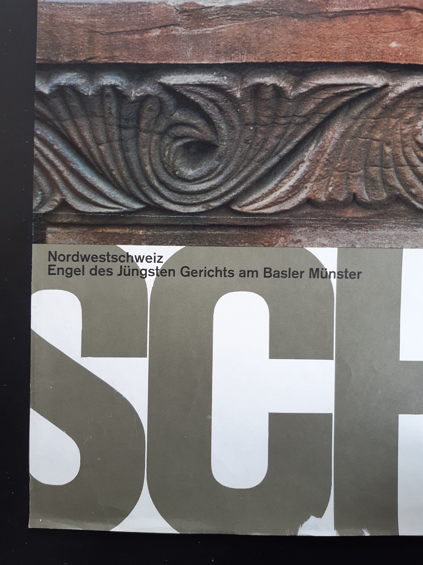 Swiss vintage museum exhibition poster medieval sculpture - 25.2"×40.2" (64×102cm)