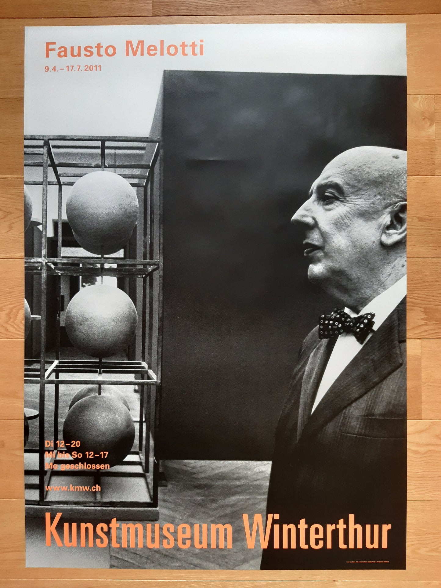 Fausto Melotti original art exhibition poster - 35.2"×50.4" (89.5×128cm)