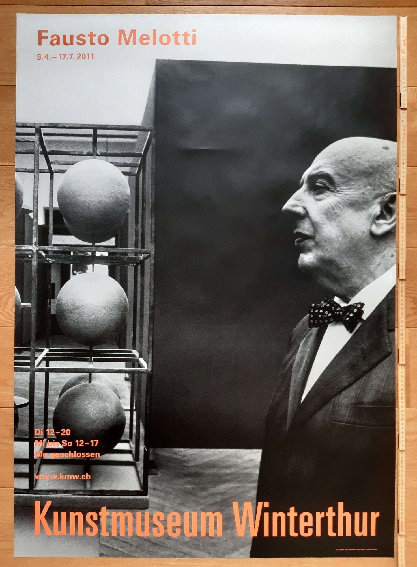 Fausto Melotti original art exhibition poster - 35.2"×50.4" (89.5×128cm)