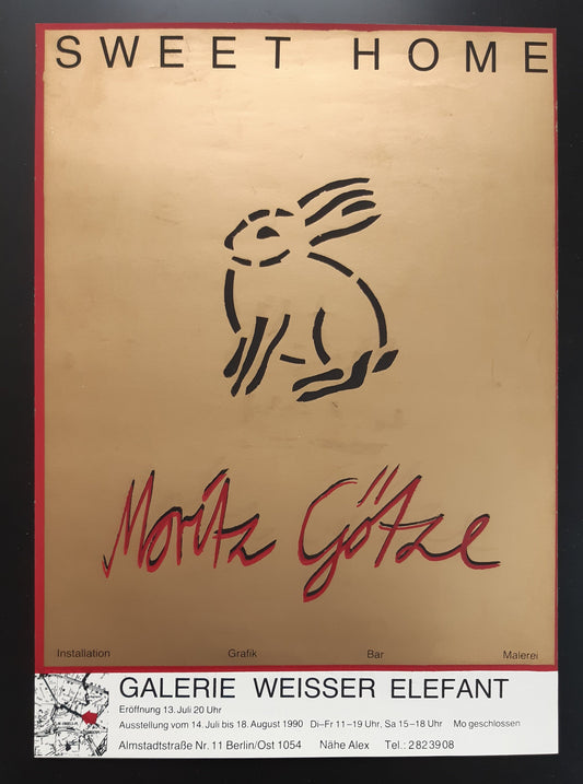 Moritz Götze original art exhibition poster - 15.6"×21.7" (39.5×55cm)