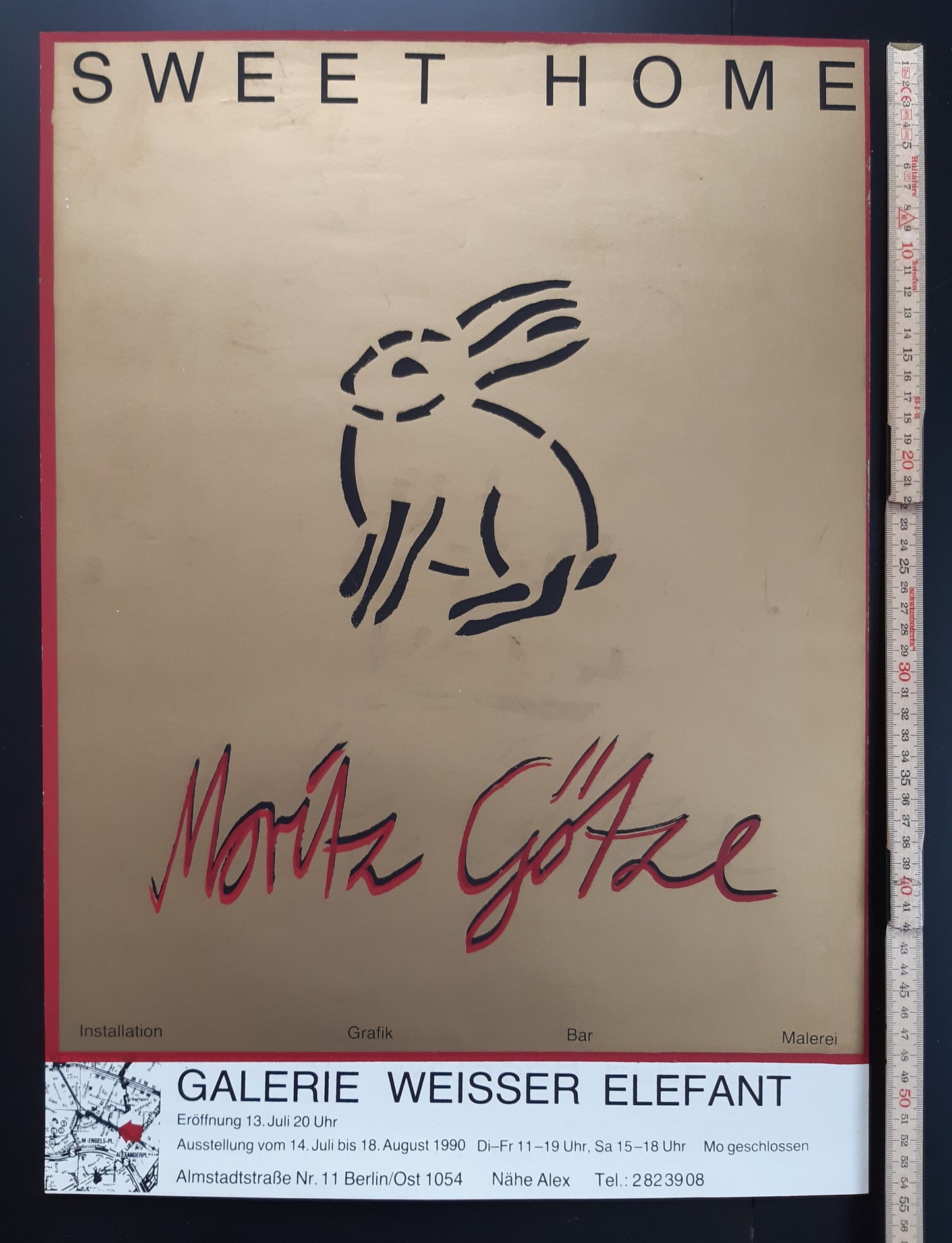 Moritz Götze original art exhibition poster - 15.6"×21.7" (39.5×55cm)