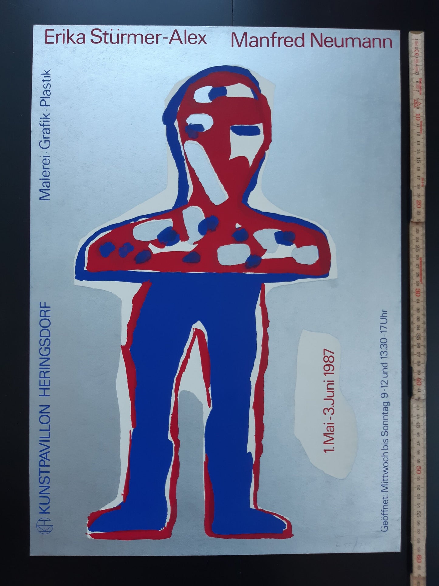 Stürmer / Neumann original art exhibition poster hand signed - 16.3"×23.6" (41.5×60cm)