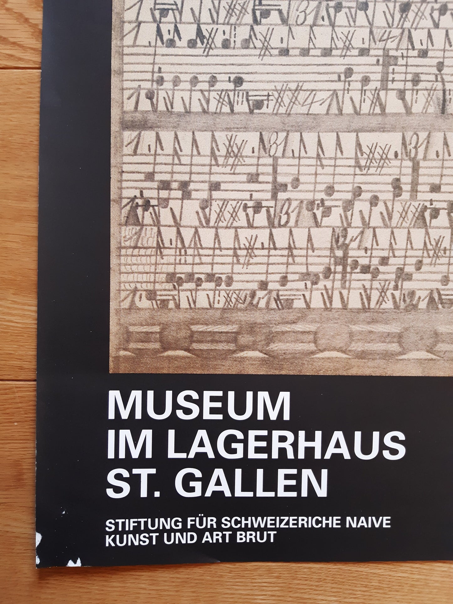 Adolf Wölfli original art exhibition poster - 35.2"×50.4" (89.5×128cm)