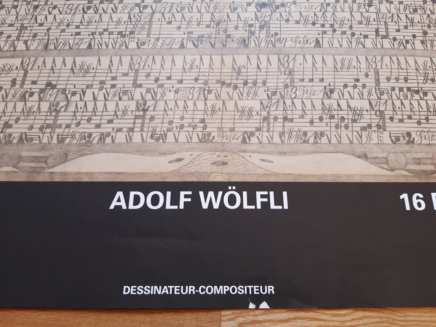 Adolf Wölfli original art exhibition poster - 35.2"×50.4" (89.5×128cm)