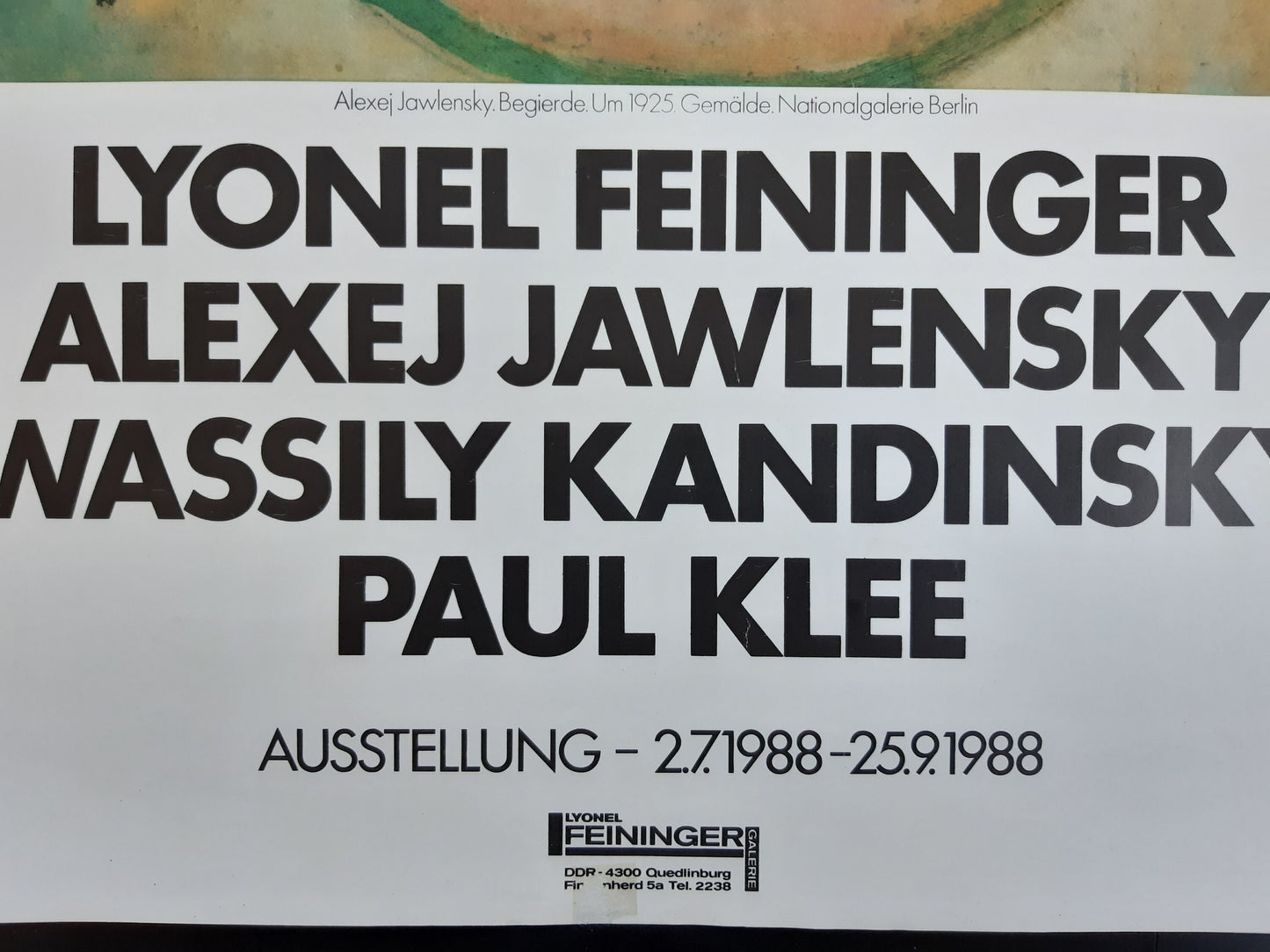 Alexej Jawlensky art exhibition poster - 18.1"×31.1" (46×79cm)