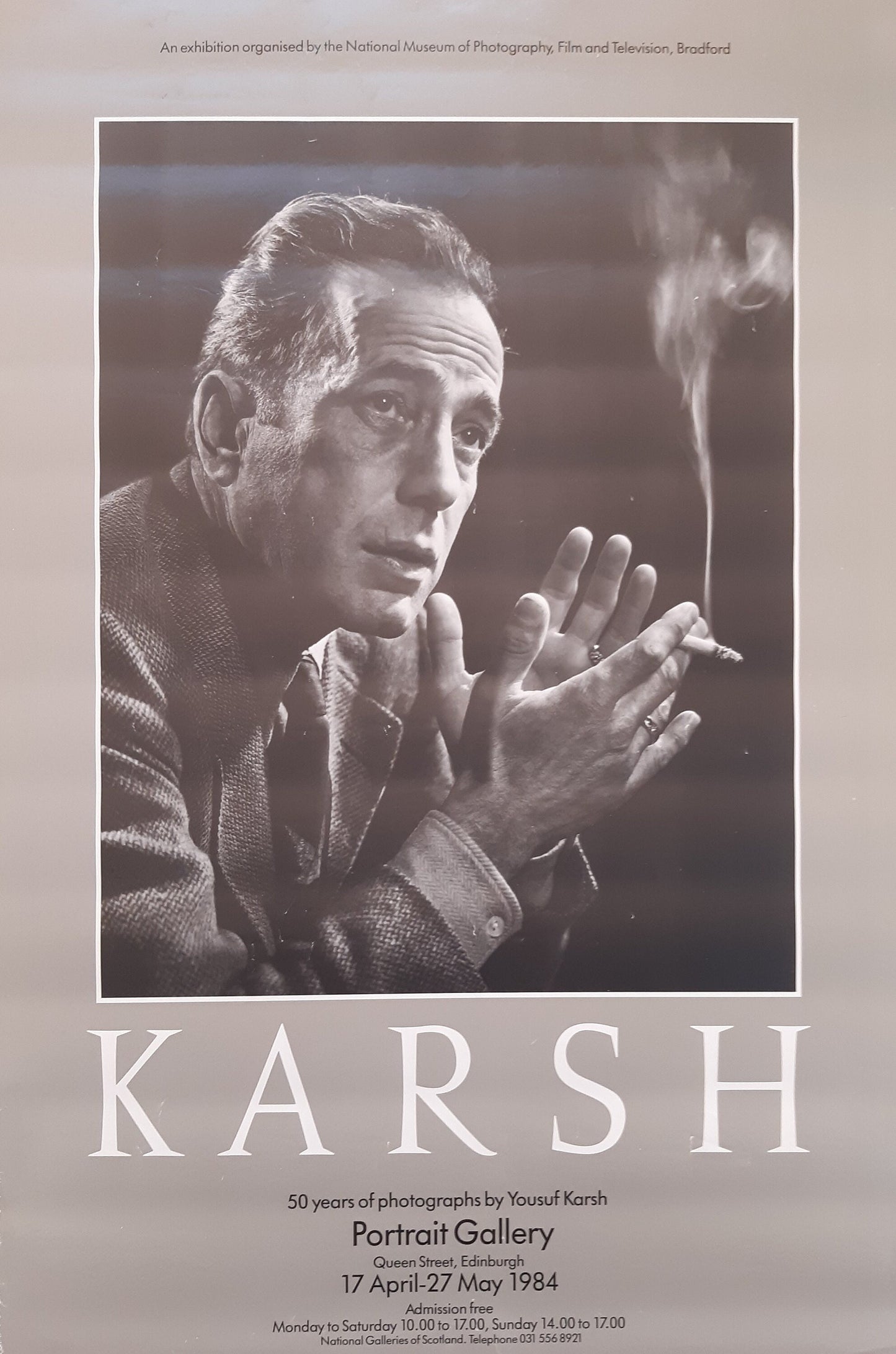 Yousuf Karsh vintage photo poster Humphrey Bogart