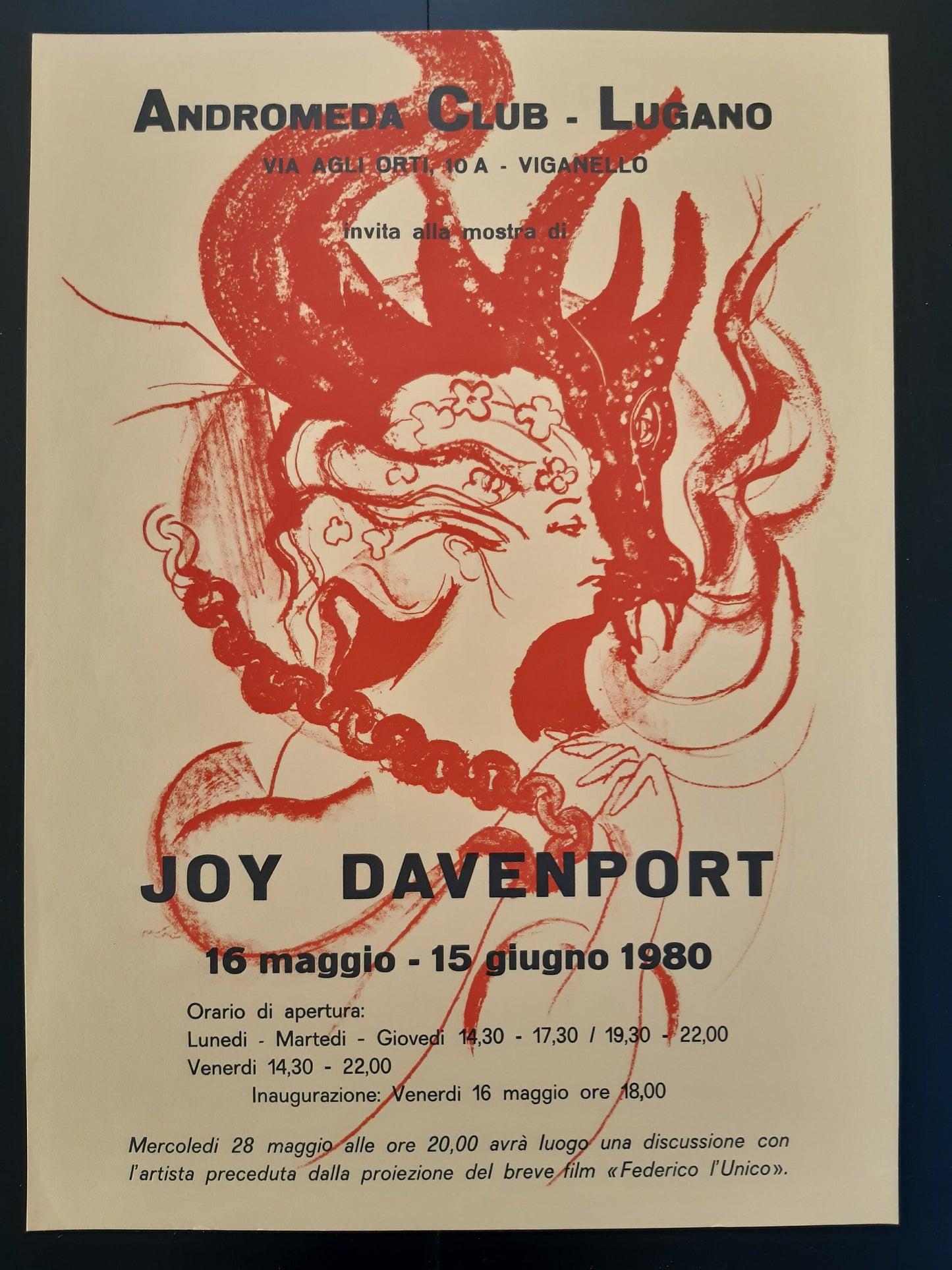 Joy Davenport original vintage art poster - 13.8"×19.1" (35×48.5cm)