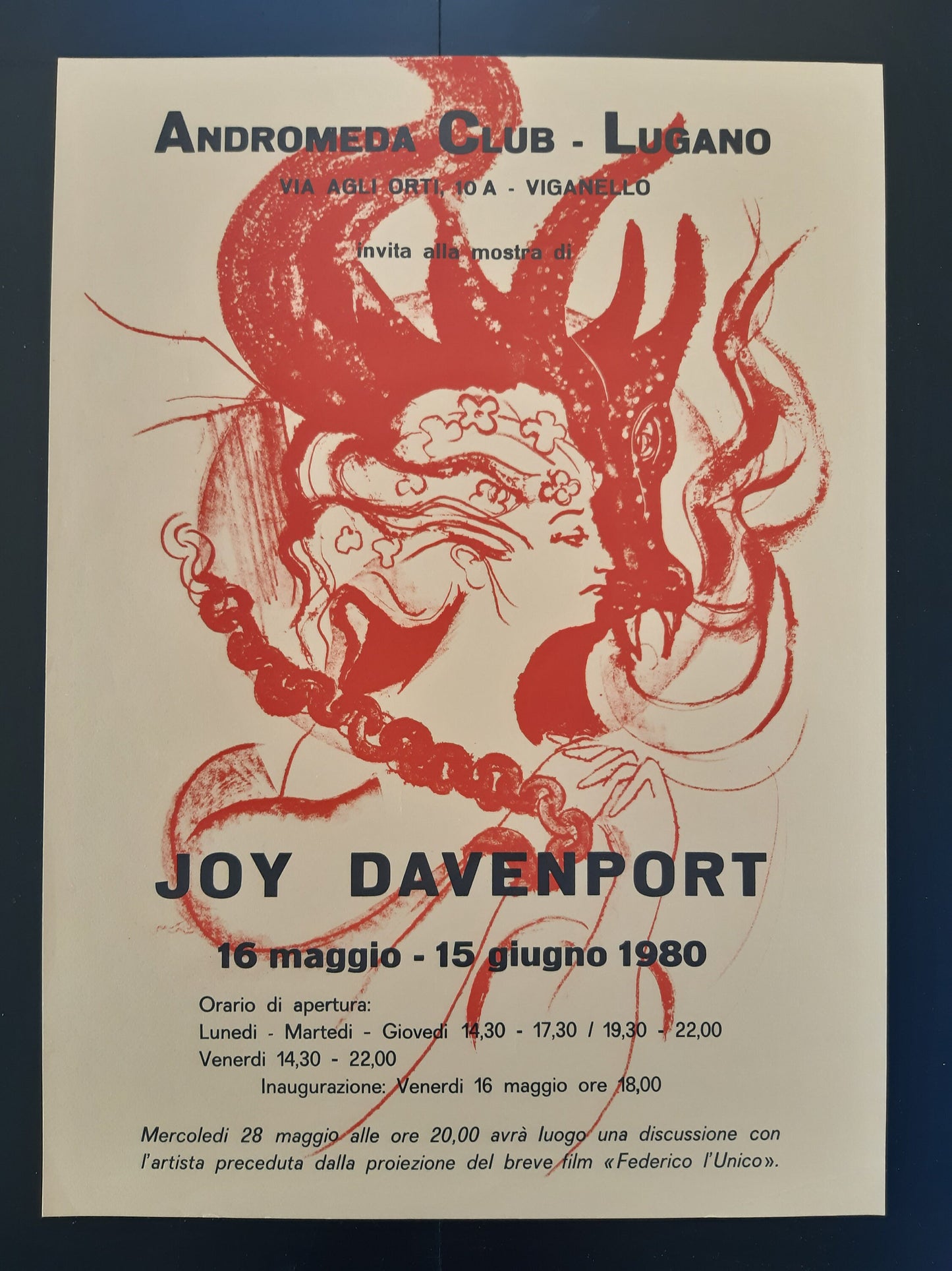 Joy Davenport original vintage art poster - 13.8"×19.1" (35×48.5cm)