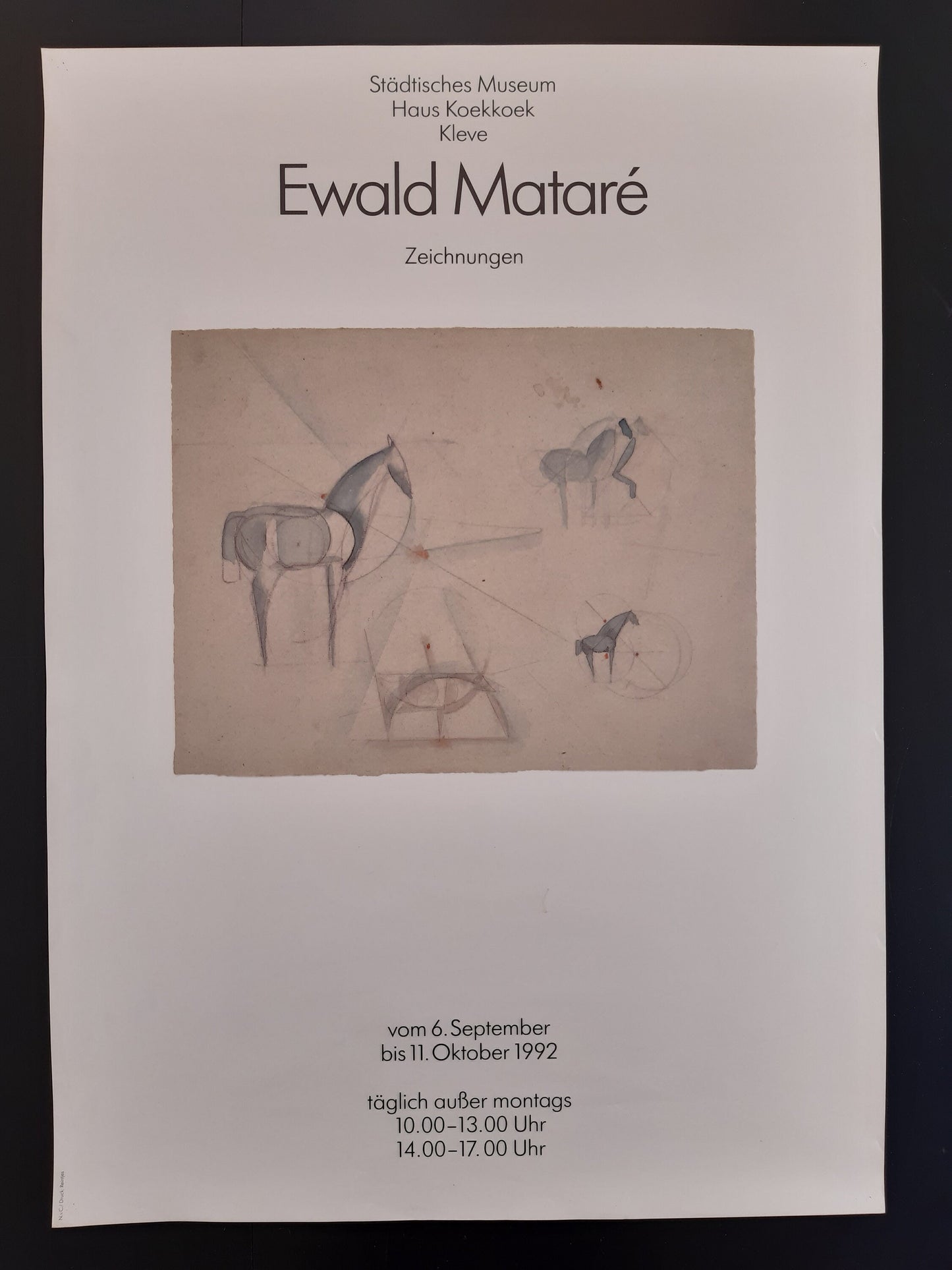Ewald Mataré original art exhibition poster - 19.7"×27.6" (50×70cm)
