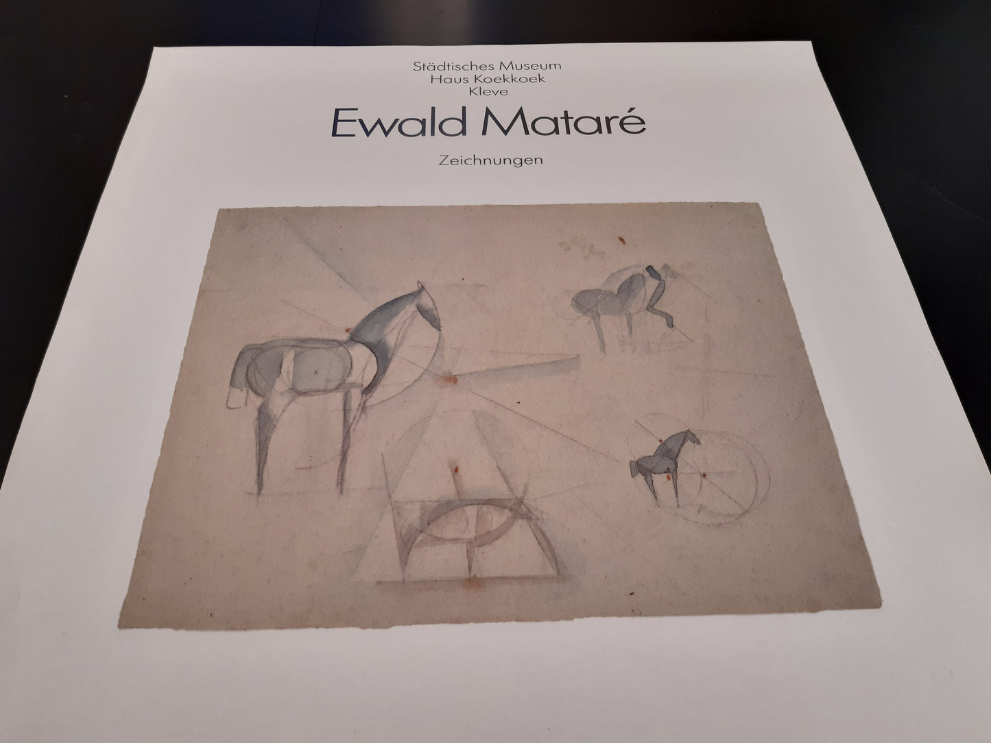 Ewald Mataré original art exhibition poster - 19.7"×27.6" (50×70cm)
