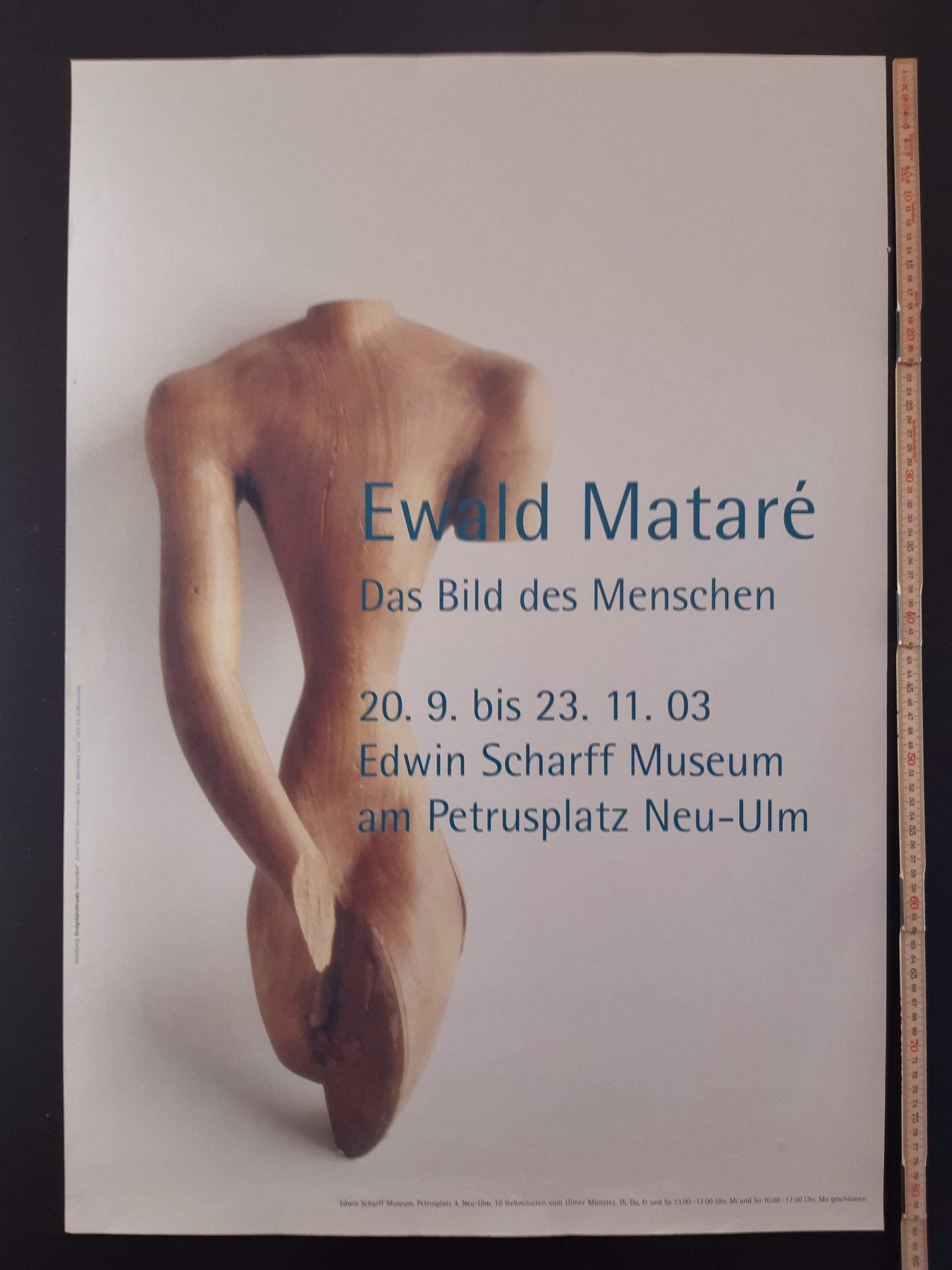Ewald Mataré original art exhibition poster - 23.2"×33.1" (59×84cm)