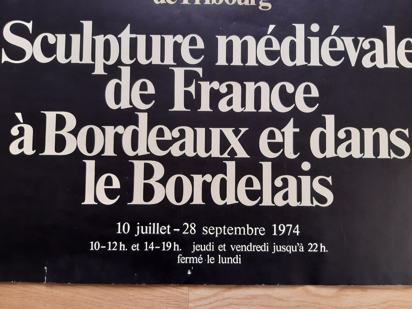 Swiss vintage museum exhibition poster medieval sculpture - 35.0"×50.4" (89×128cm)