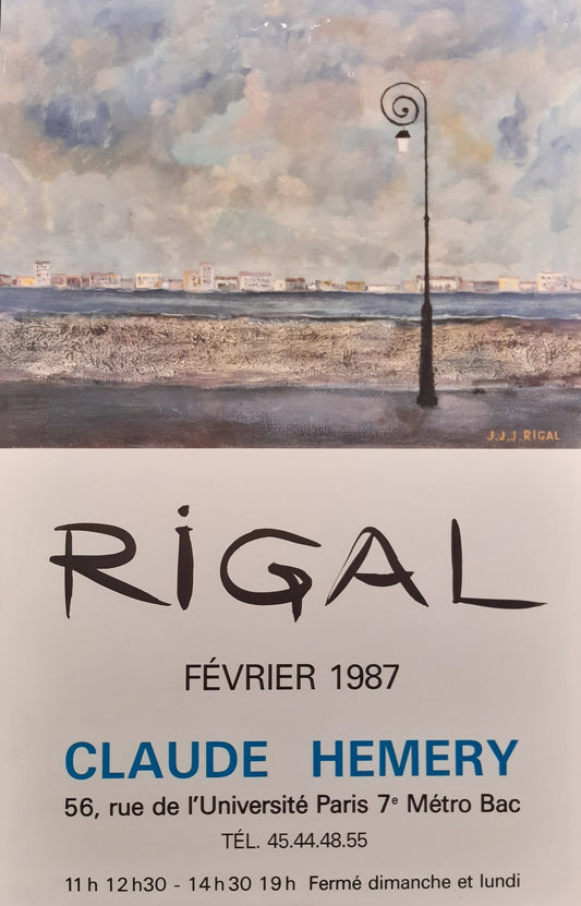 J. J. J. Rigal original art exhibition poster - 16.9"×26.4" (43×67cm)