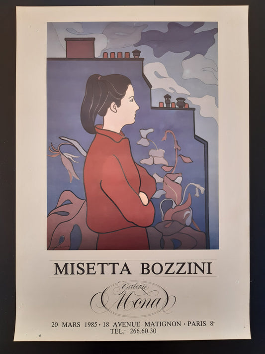 Misetta Bozzini original art exhibition poster - 17.7"×25.2" (45×64cm)