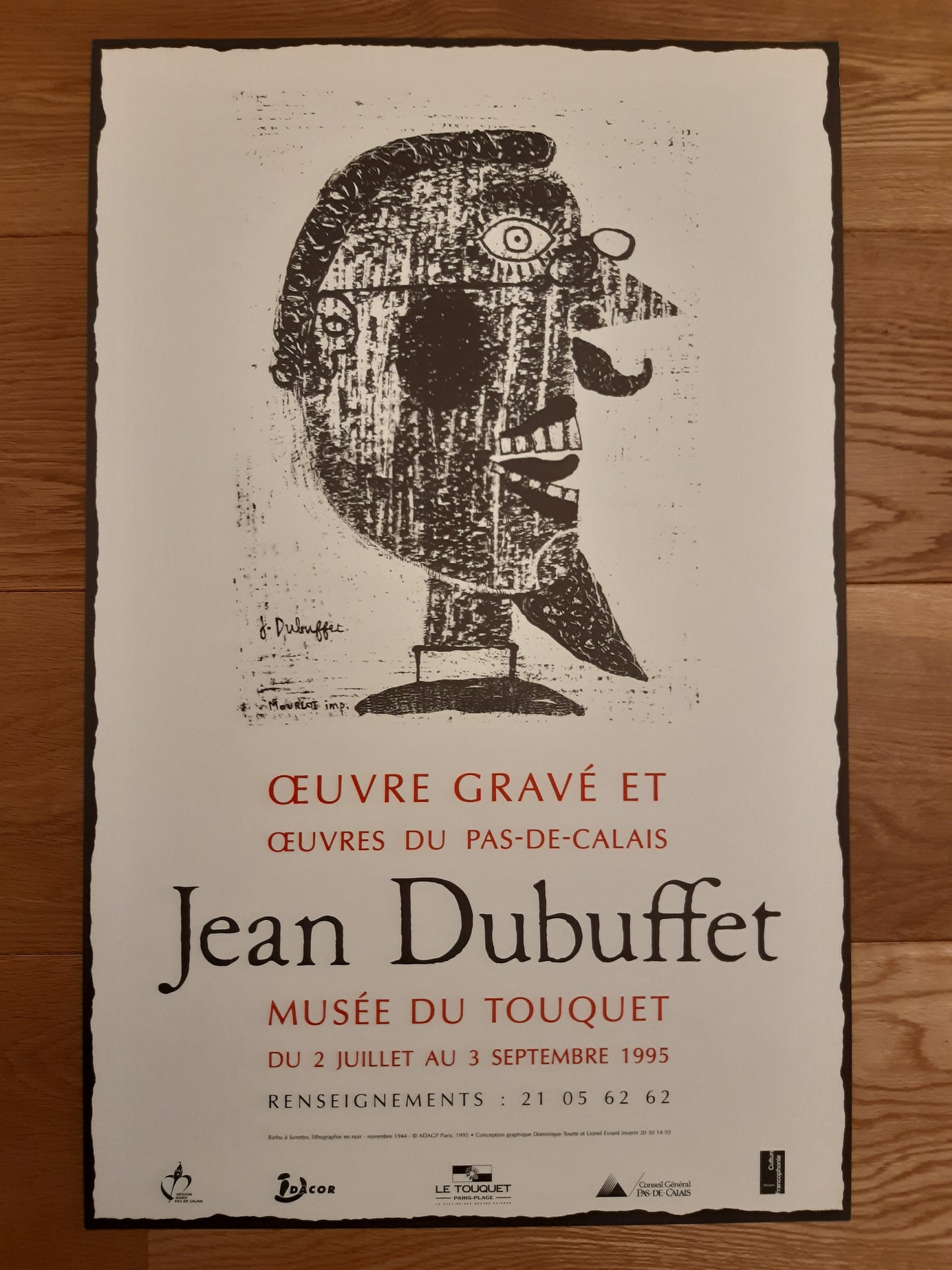 Jean Dubuffet original art poster - 15.9"×24.8" (40.5×63cm)