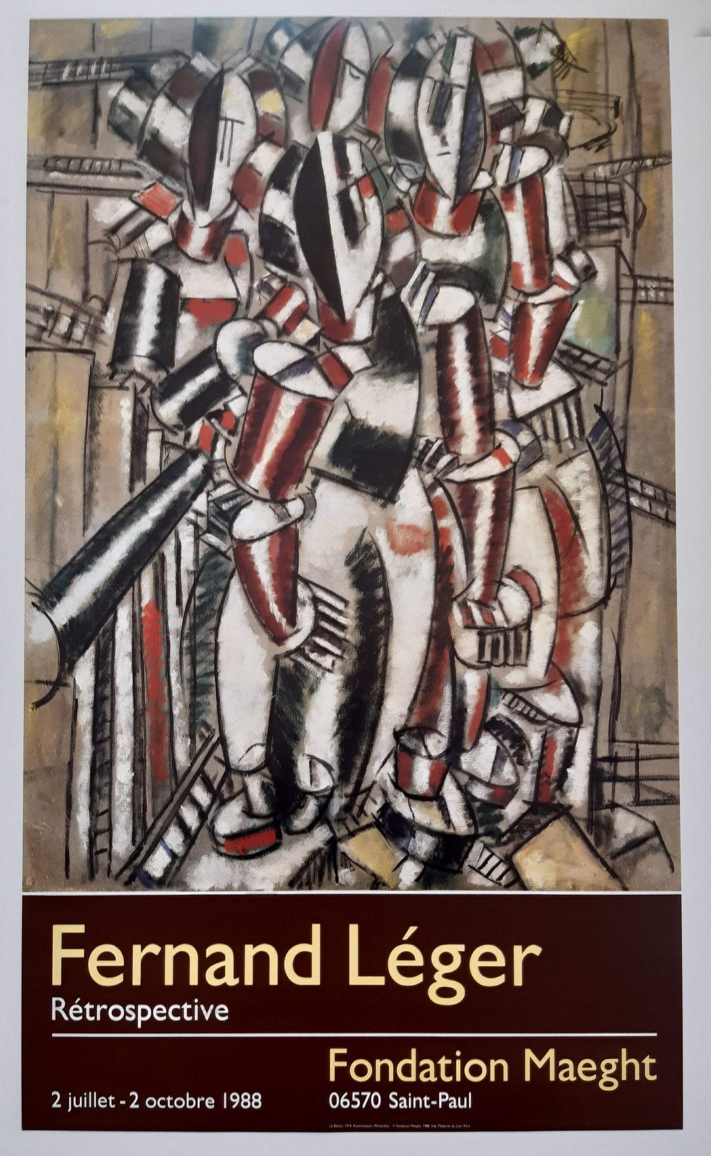 Fernand Léger original art poster - 17.7"×30.1" (45×76.5cm)