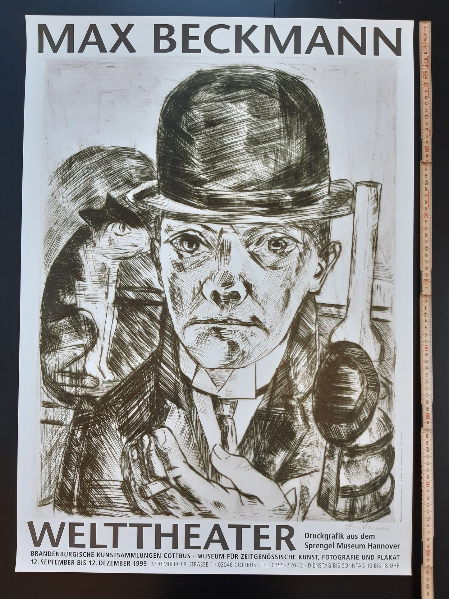 Max Beckmann art exhibition poster - 23.4"×33.1" (59.4×84cm)