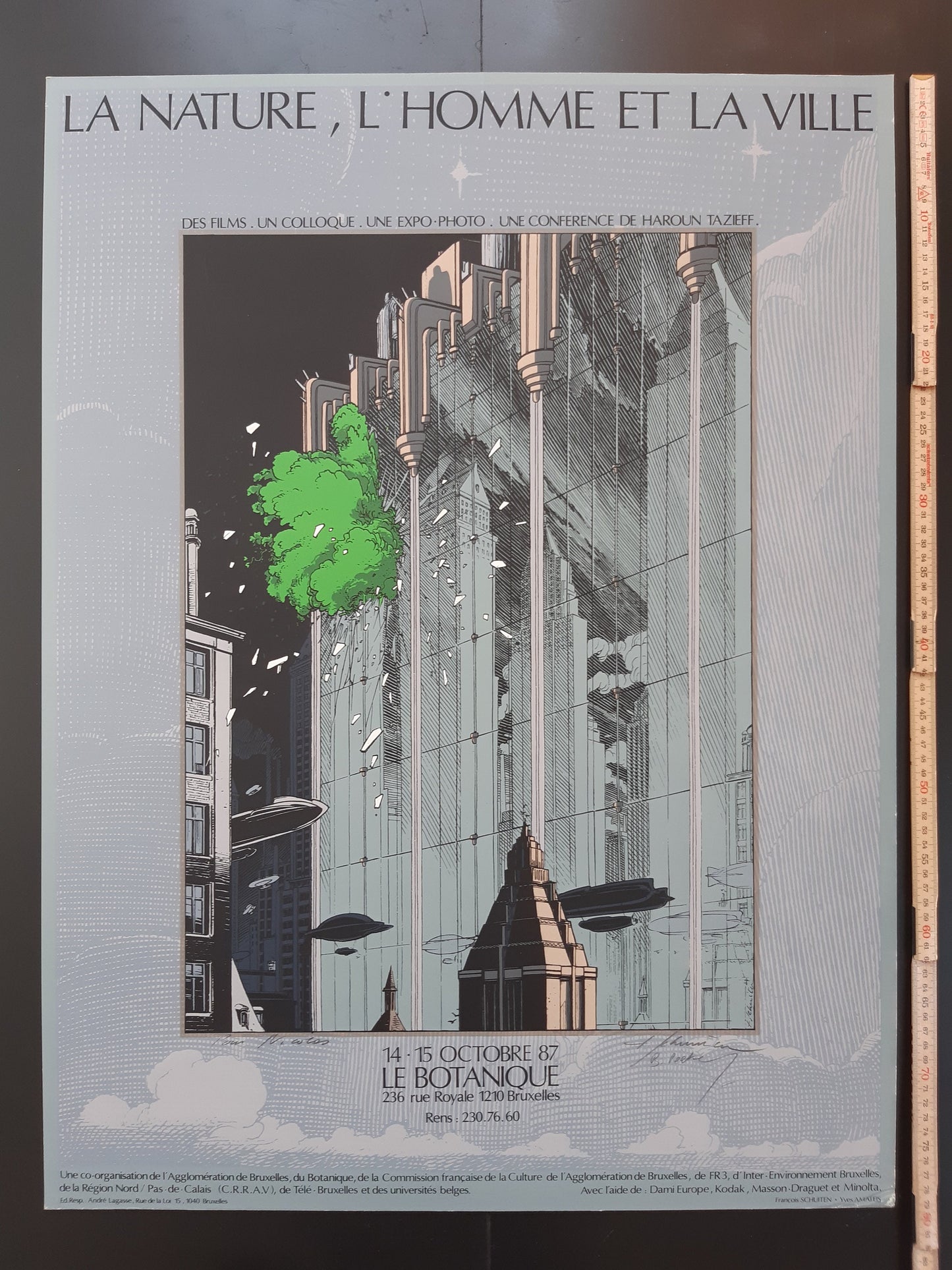 Schuiten original art exhibition poster hand signed - 23.6"×31.5" (60×80cm)