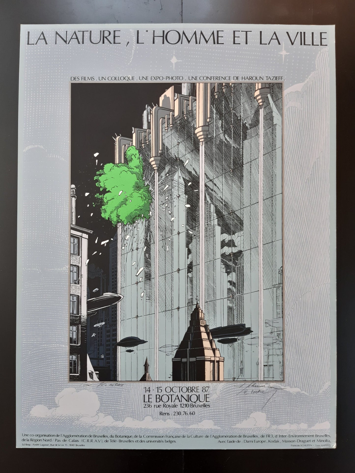 Schuiten original art exhibition poster hand signed - 23.6"×31.5" (60×80cm)