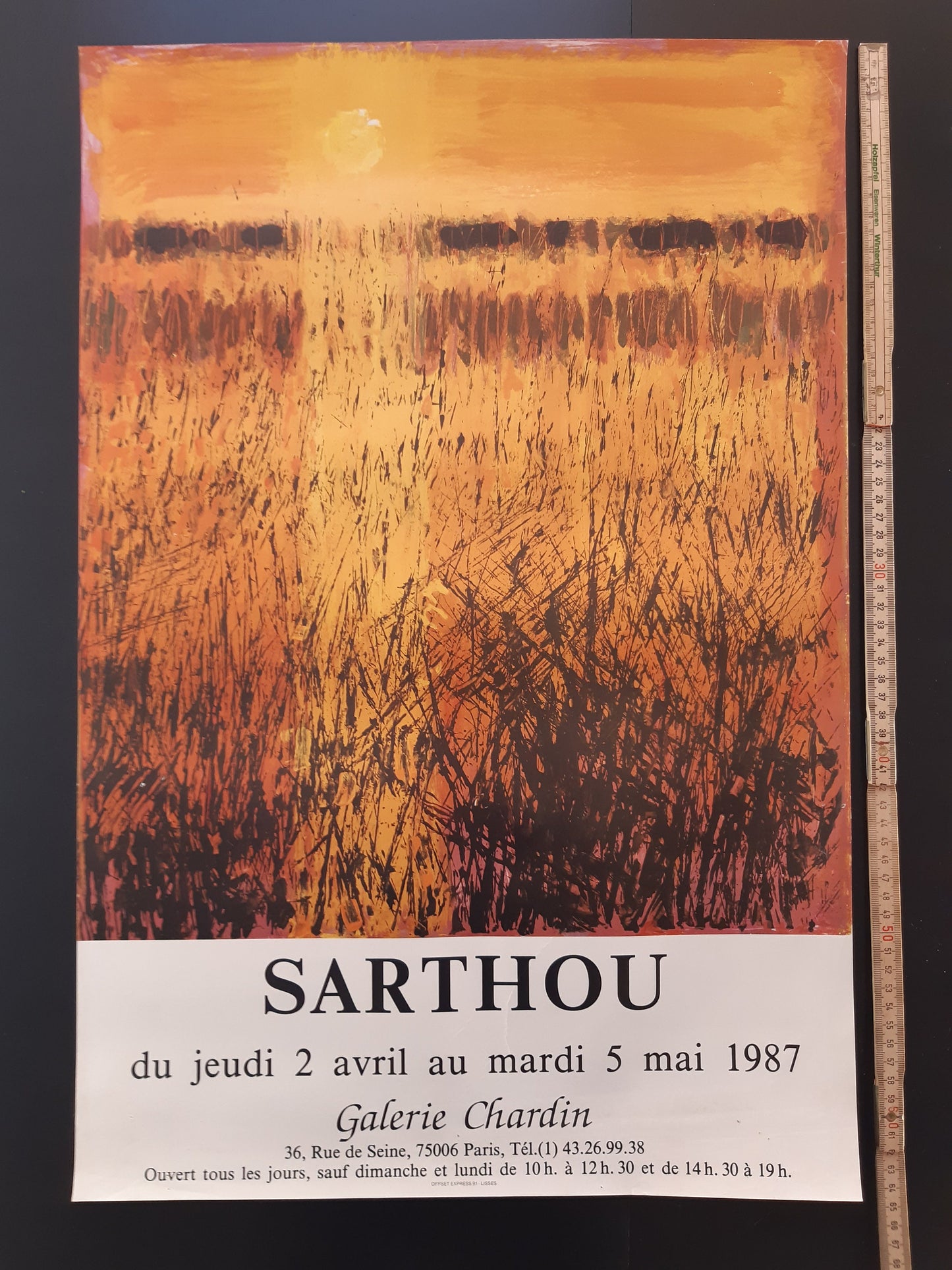 Sarthou original art poster used condition - 16.9"×25.2" (43×64cm)