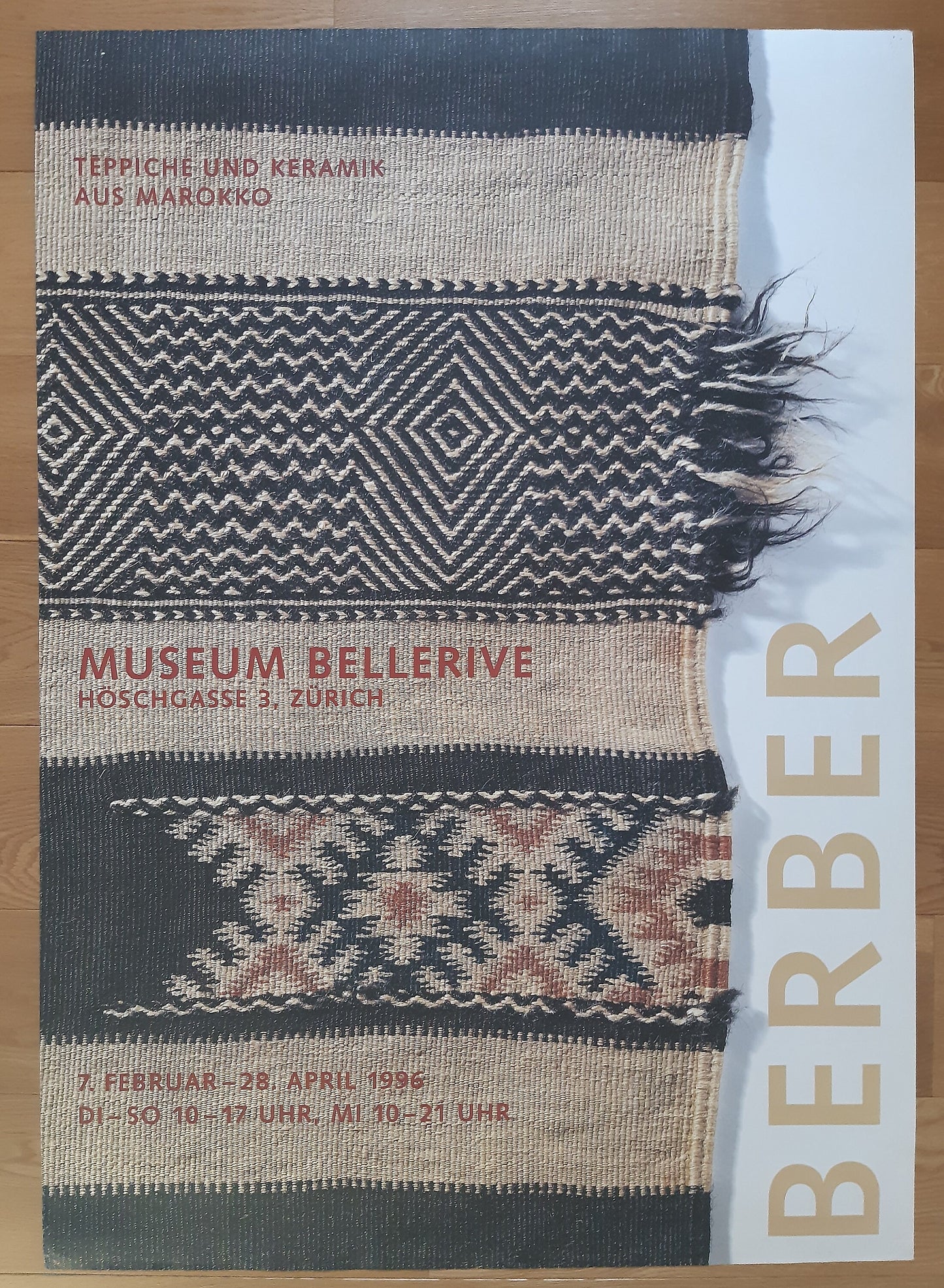 Berber carpet museum original art poster - 35.4"×50.4" (90×128cm)