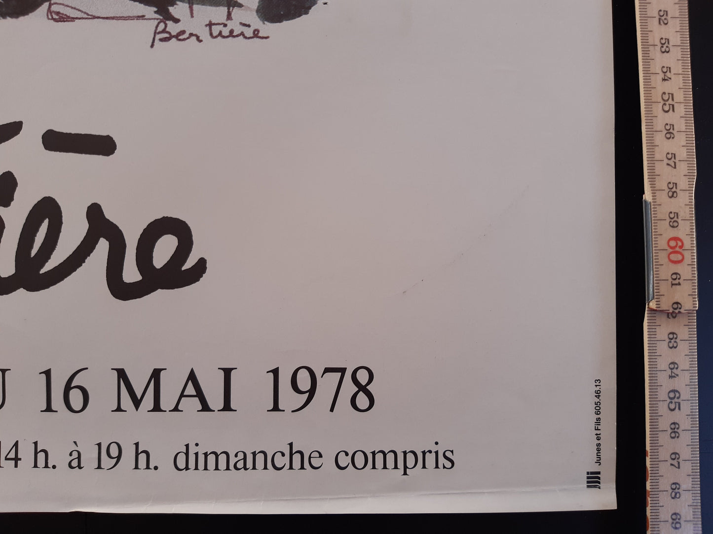 Denise Bertiére original art poster - 19.3"×27.2" (49×69cm)