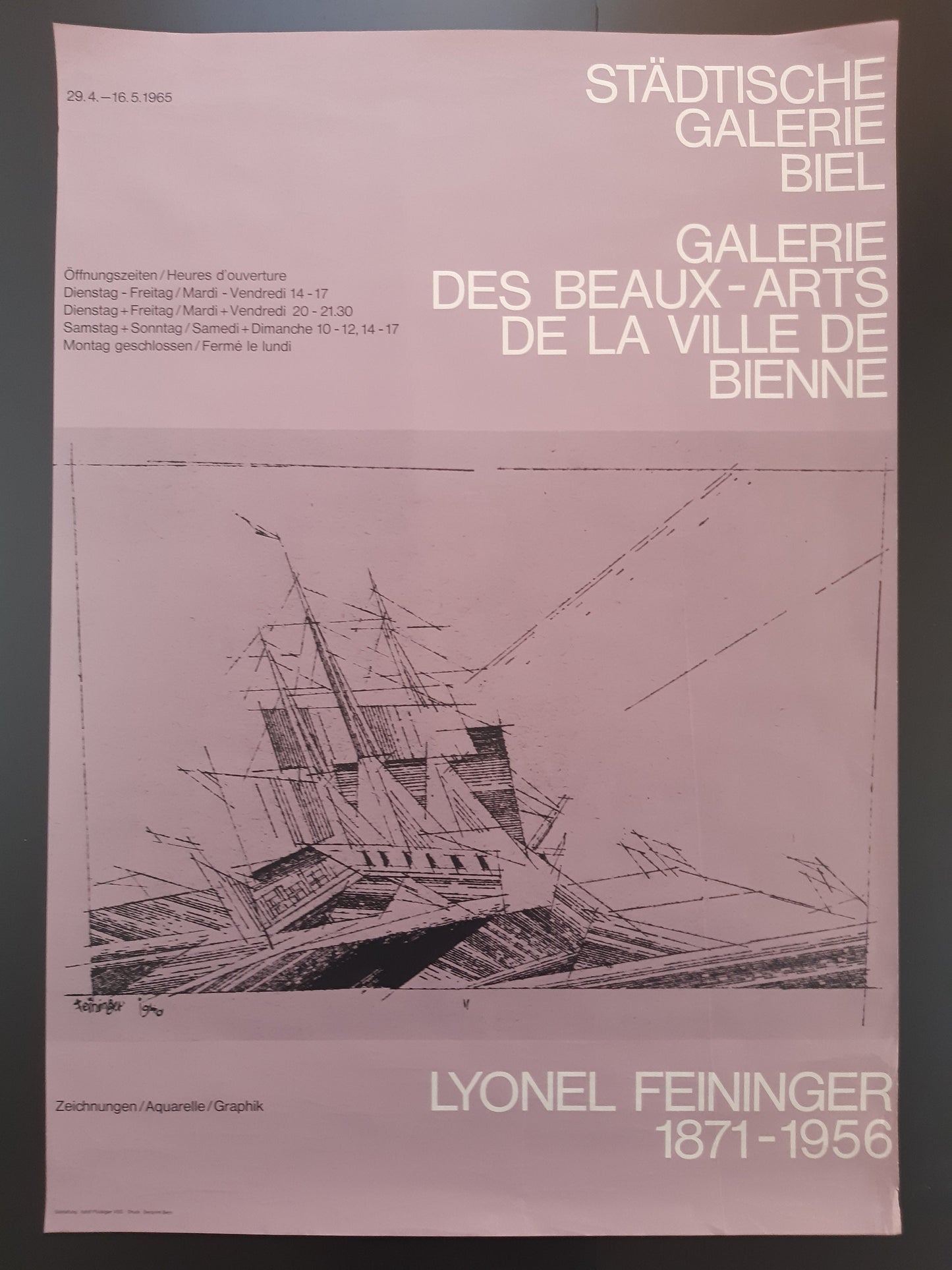 Lyonel Feininger original art poster - 27.6"×39.4" (70×100cm)