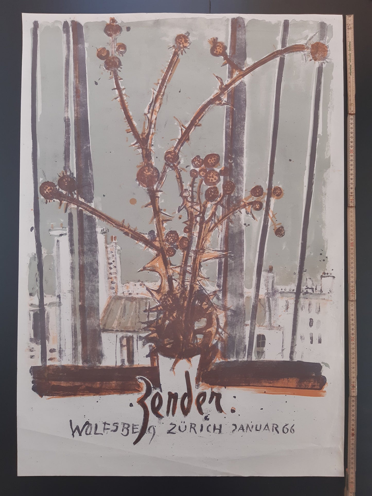 Rudolf Zender art exhibition poster - 27.6"×39.2" (70×99.5cm)