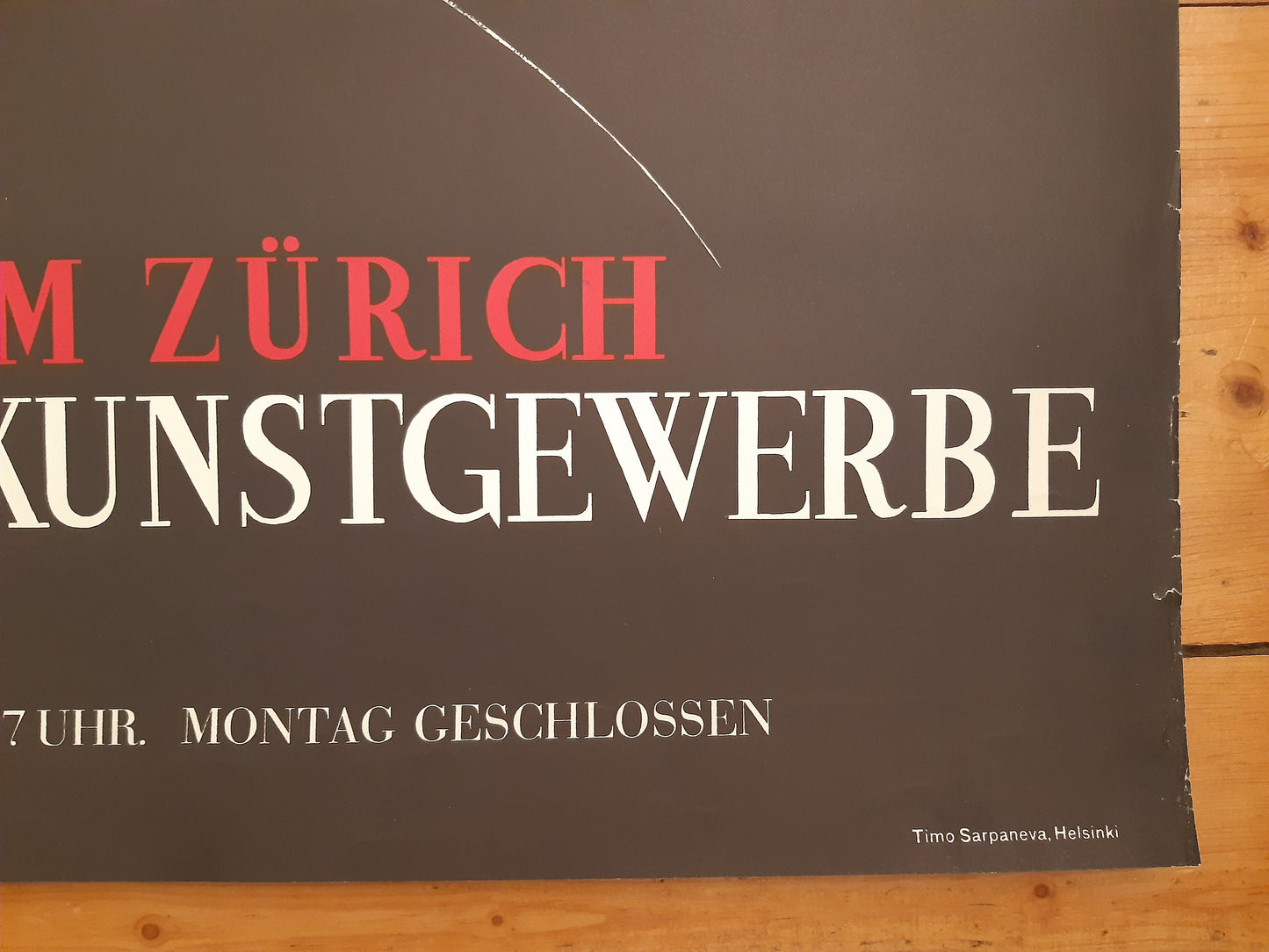 Timo Sarpaneva original art exhibition poster - 35.4"×50.4" (90×128cm)
