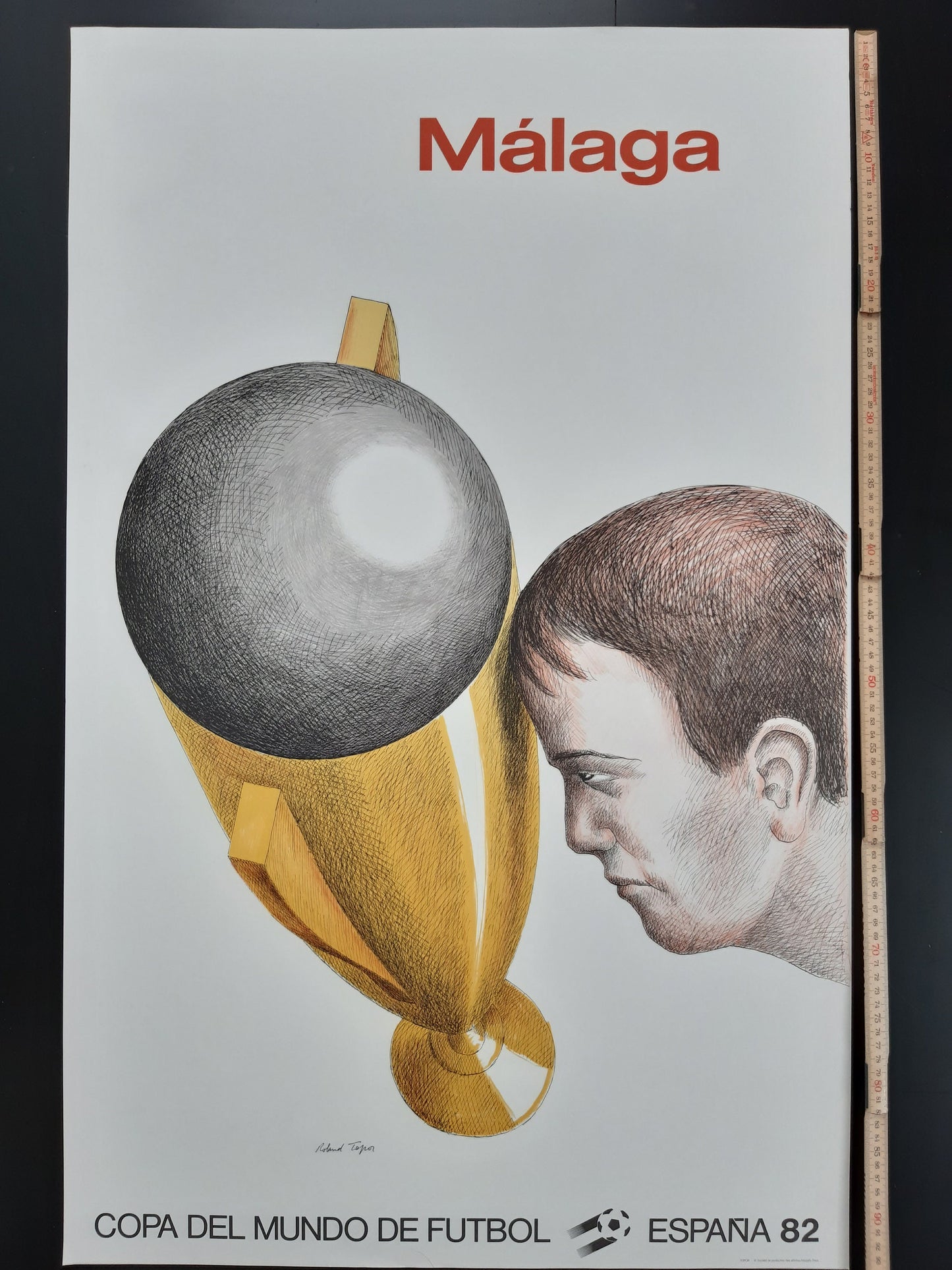 España 1982 Malaga original art poster Roland Topor - 23.6"×37.2" (60×94.5cm)