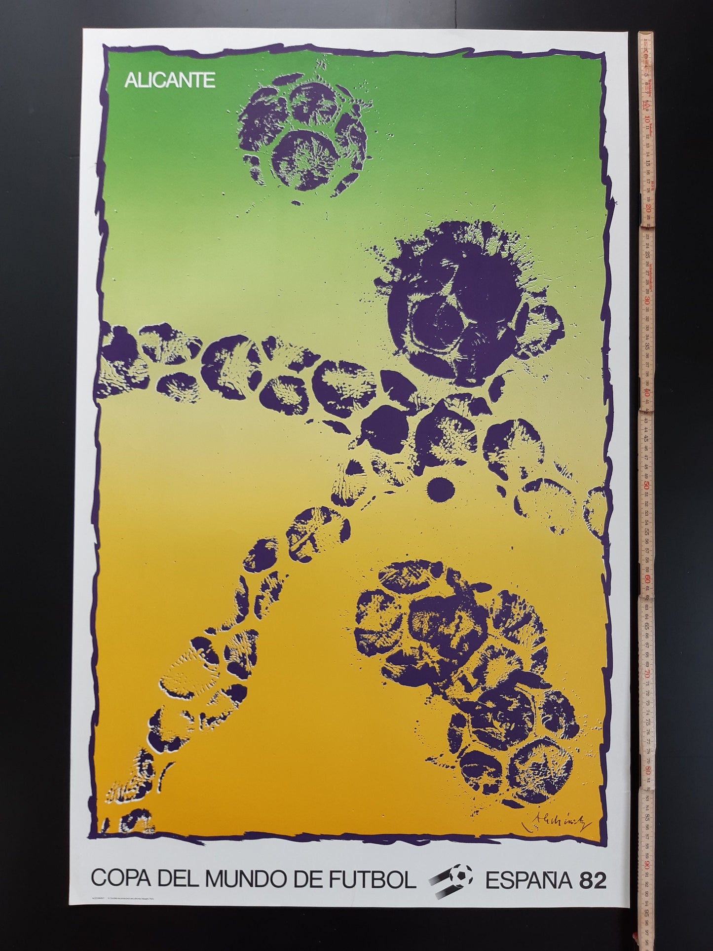 España 1982 Alicante original art poster Pierre Alechinsky - 23.6"×37.2" (60×94.5cm)