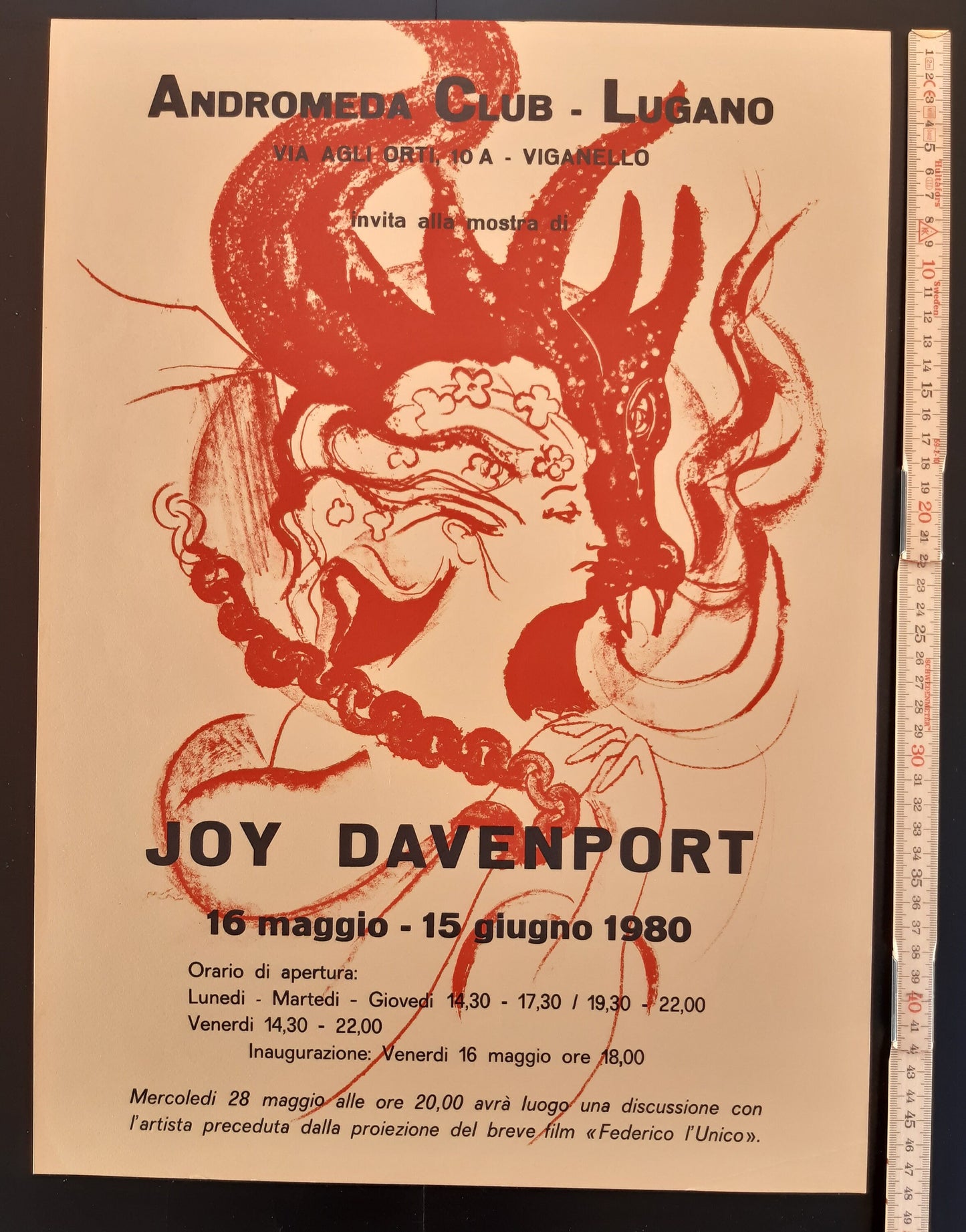 Joy Davenport original vintage art poster - 13.8"×19.1" (35×48.5cm)
