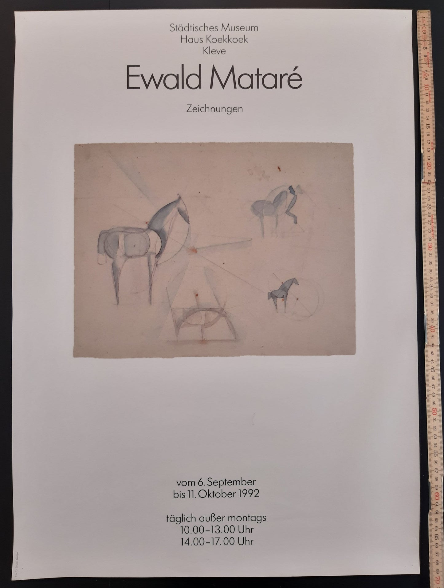 Ewald Mataré original art exhibition poster - 19.7"×27.6" (50×70cm)
