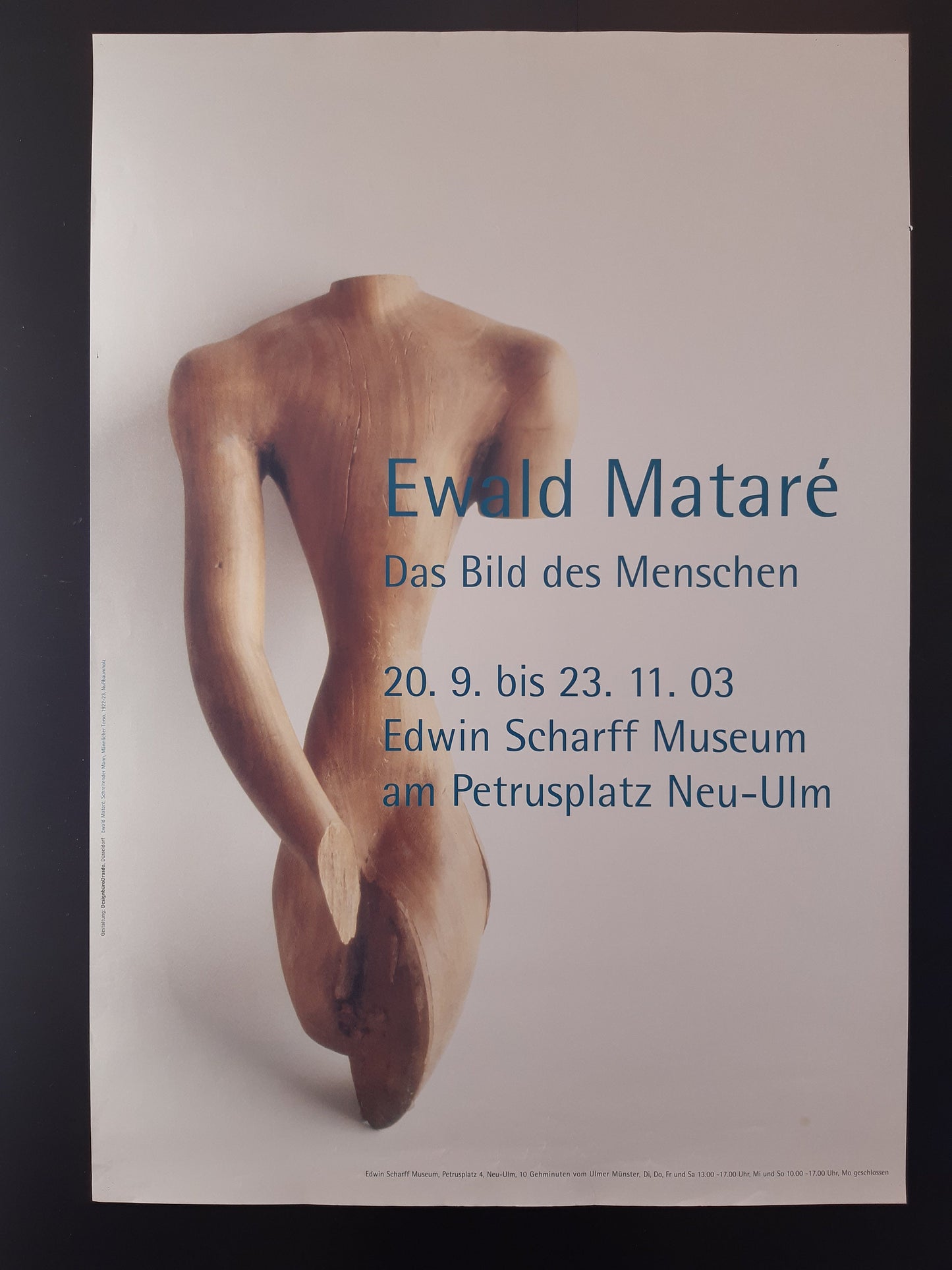Ewald Mataré original art exhibition poster - 23.2"×33.1" (59×84cm)