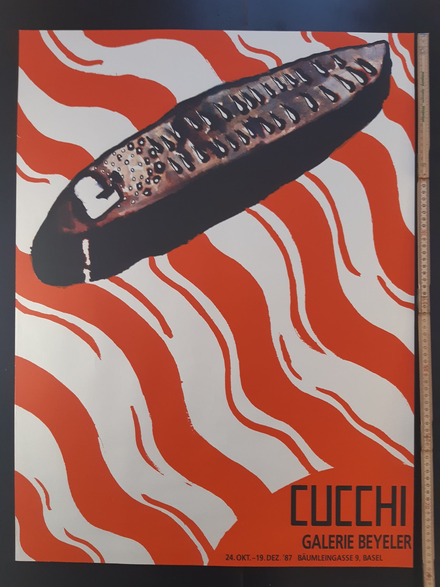 1987 Enzo Cucchi original art exhibition poster - 23.3"×31.5" (59.3×80cm)