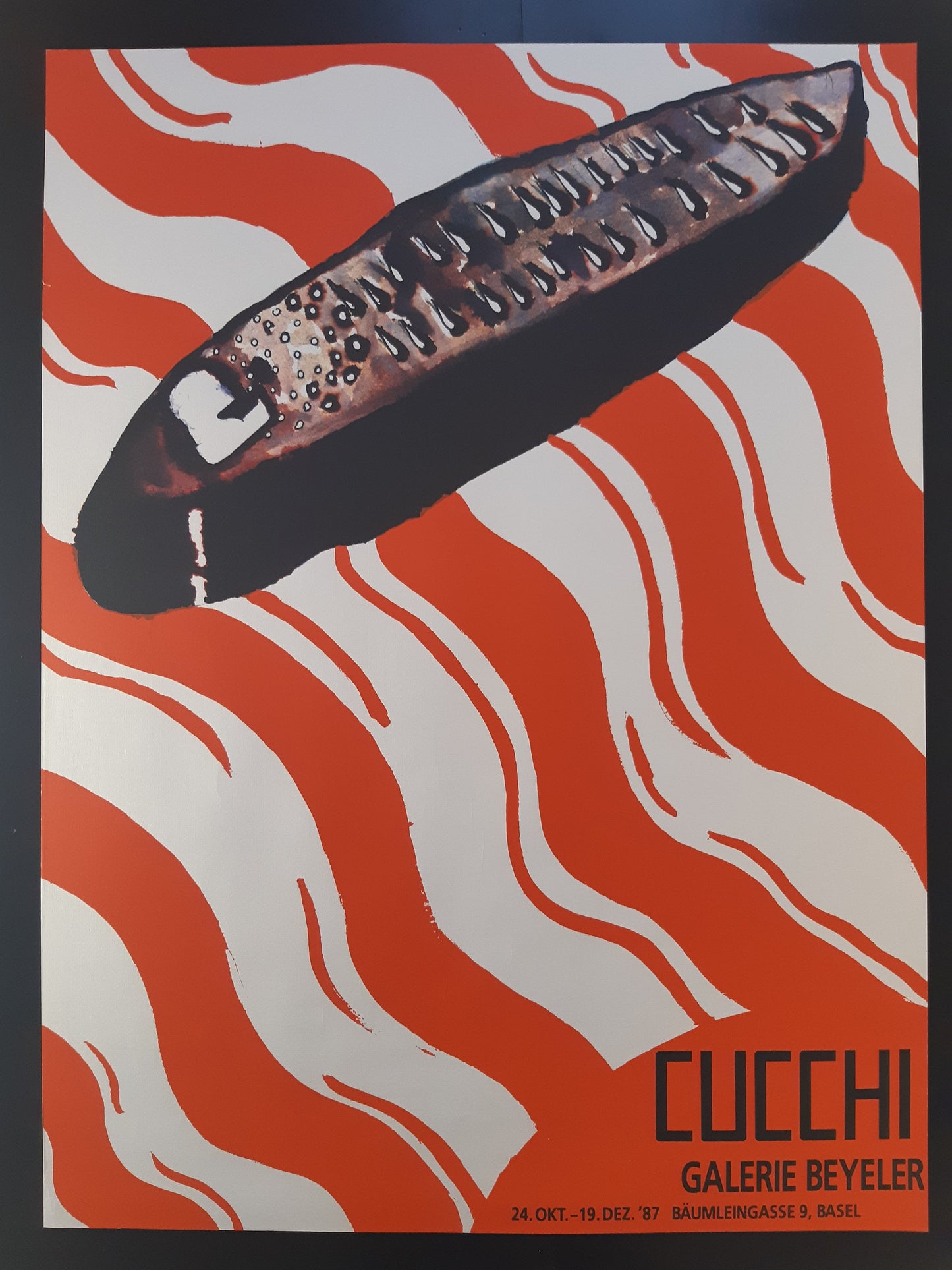 1987 Enzo Cucchi original art exhibition poster - 23.3"×31.5" (59.3×80cm)