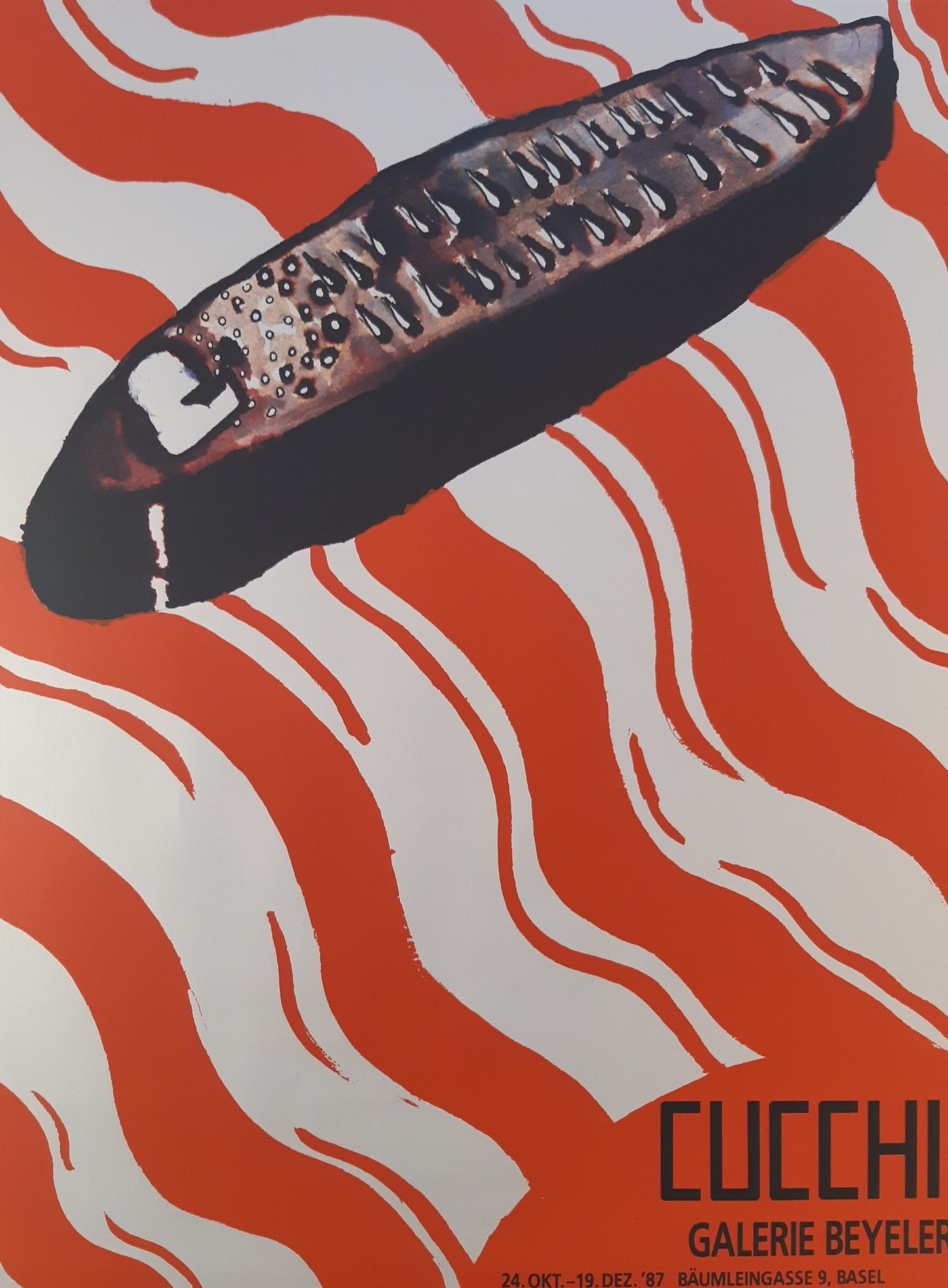 1987 Enzo Cucchi original art exhibition poster - 23.3"×31.5" (59.3×80cm)
