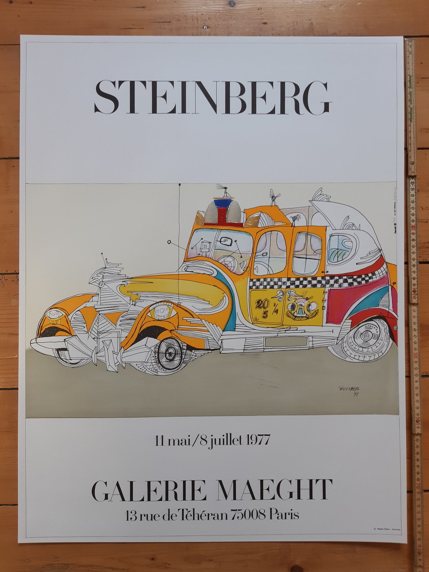 Saul Steinberg original art poster - 23.6"×31.1" (60×79cm)